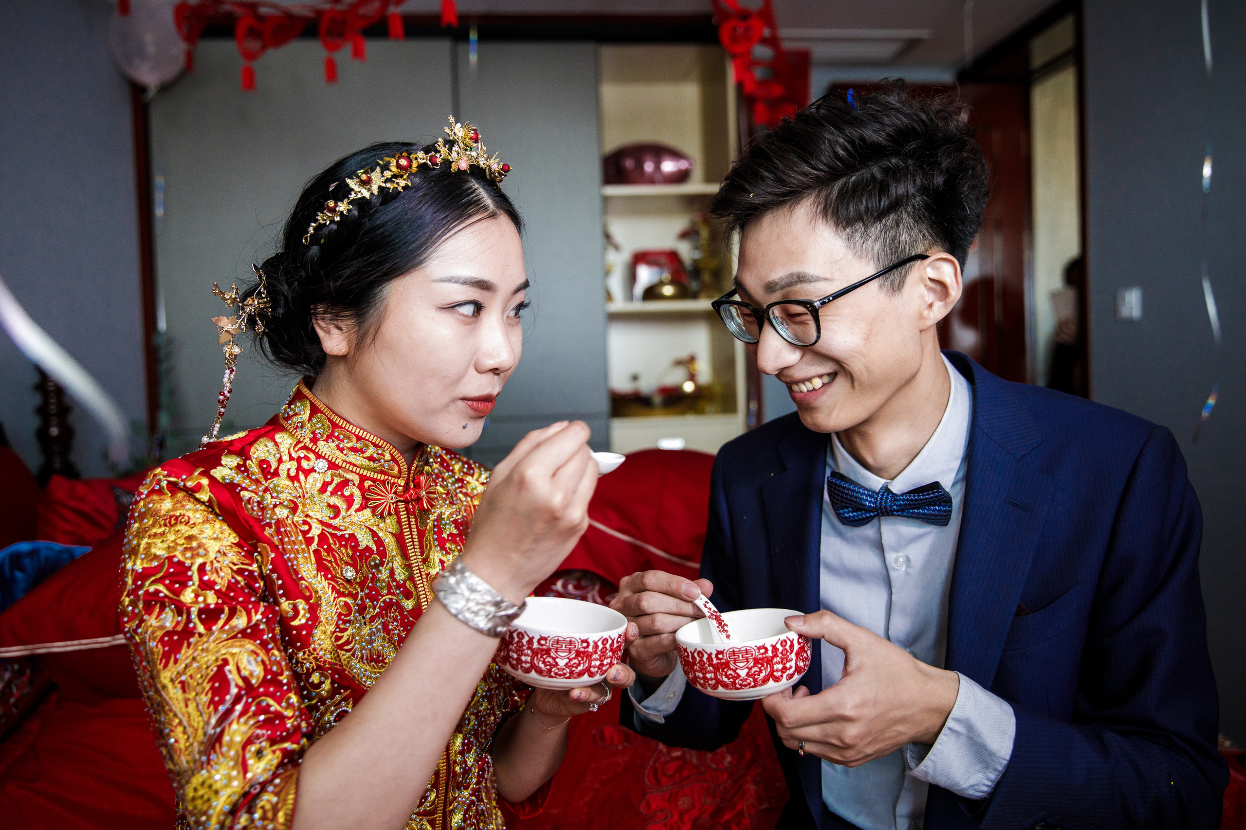 Китайская свадьба по традиционным китайским + европейским обычаям. Фотограф в Шанхае — Лола Пидлуская