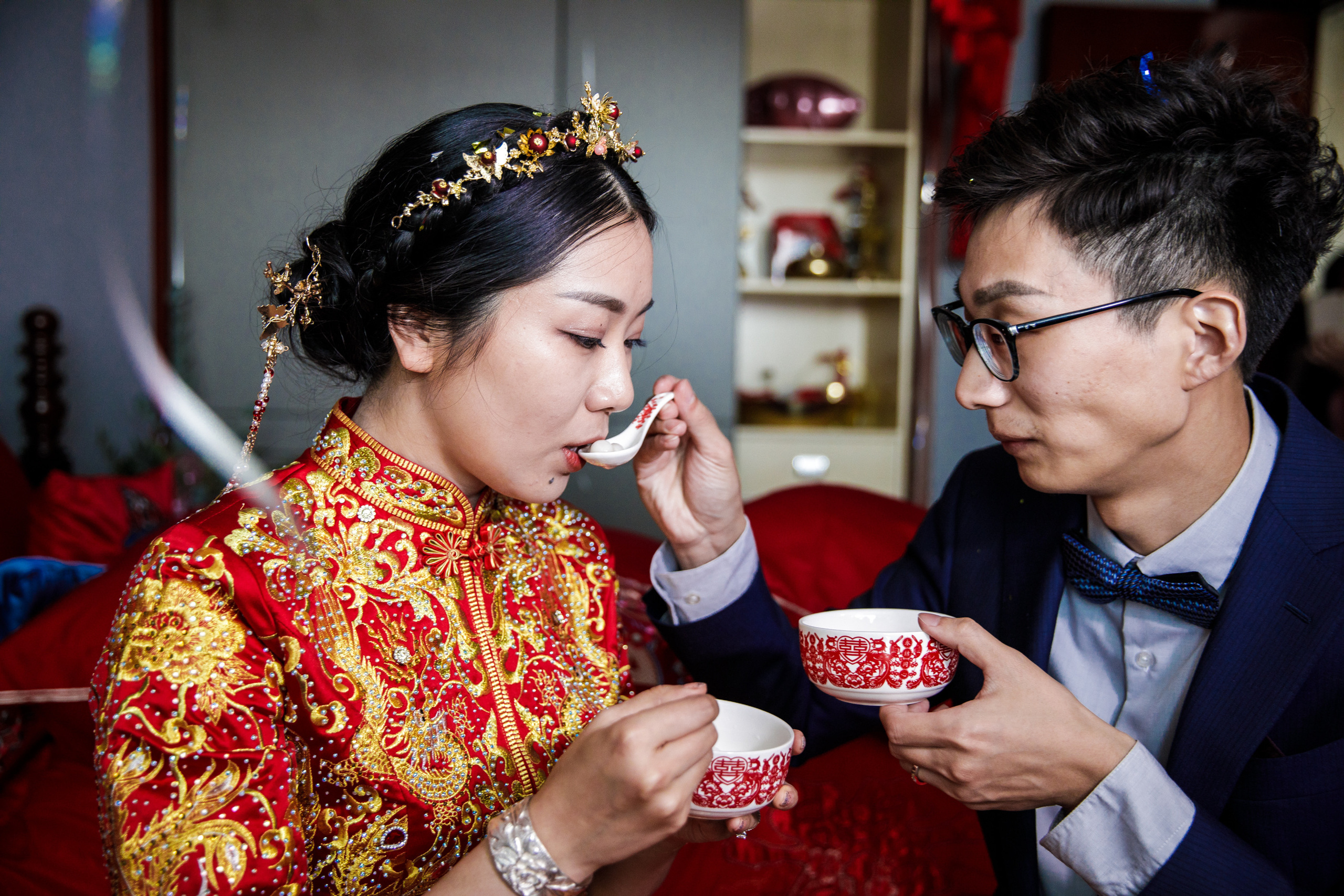 Китайская свадьба по традиционным китайским + европейским обычаям. Фотограф в Шанхае — Лола Пидлуская