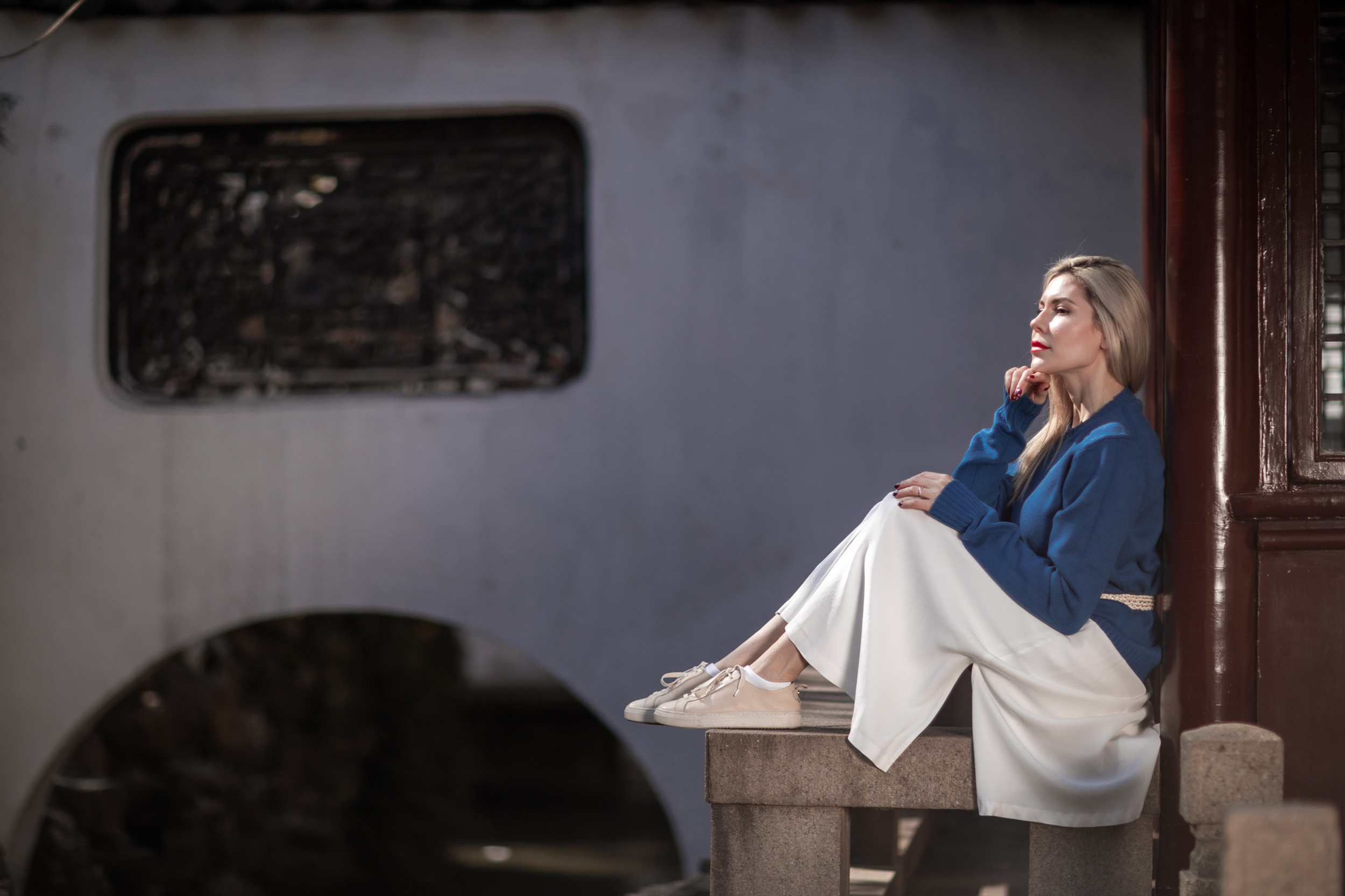 Фотосессия в Саду радости для блогера. Фотограф в Шанхае — Лола Пидлуская