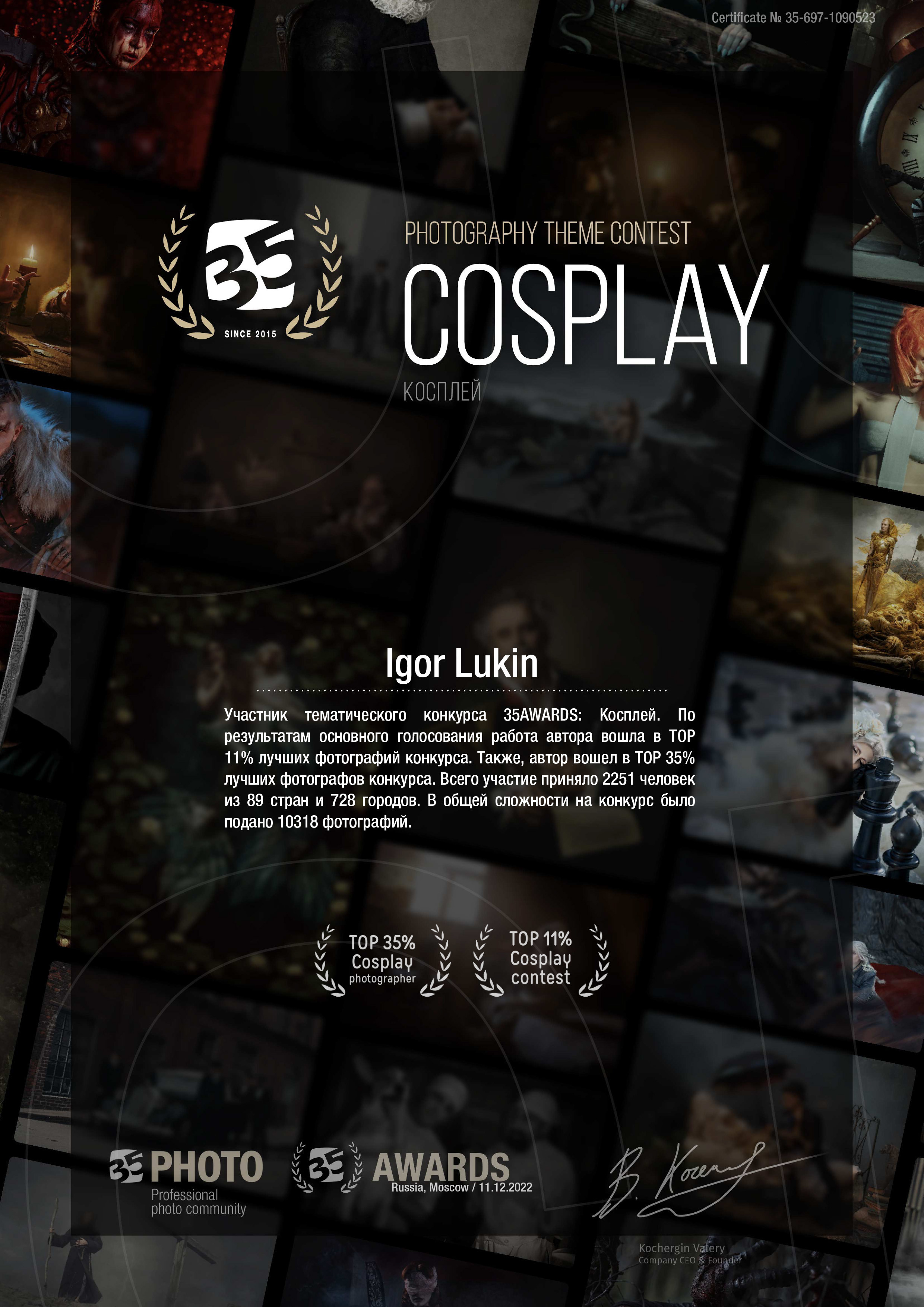 35 AWARDS COSPLAY 2022. LUKIN IGOR Photography