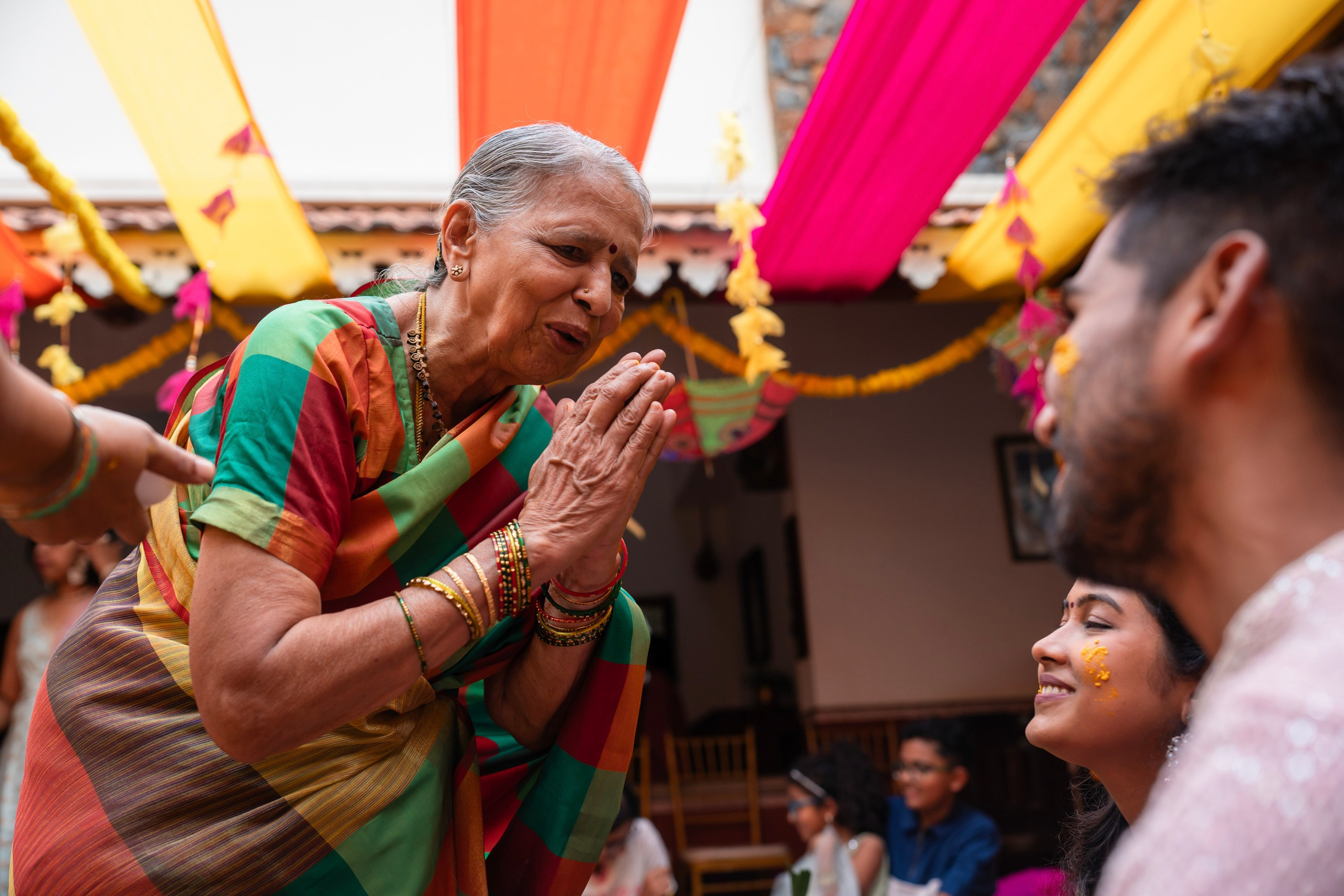 Samyuktha & Manoj, Tamil and Telugu Wedding at Angana Courtyard, Bangalore | Truly Yours