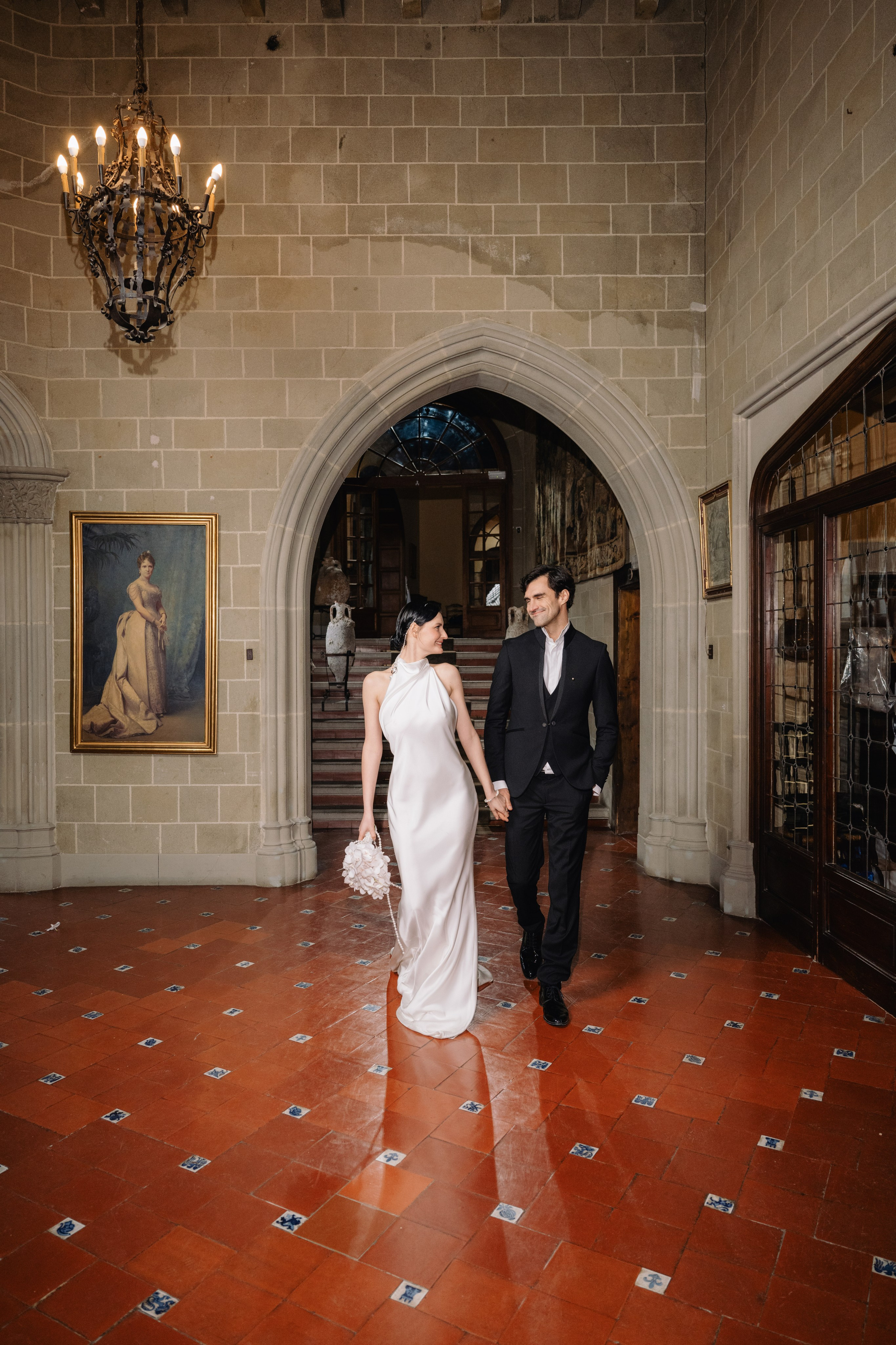 Elegant Barcelona wedding at La Baronia captured on film and digital Romantic destination wedding photography near Barcelona, Spain