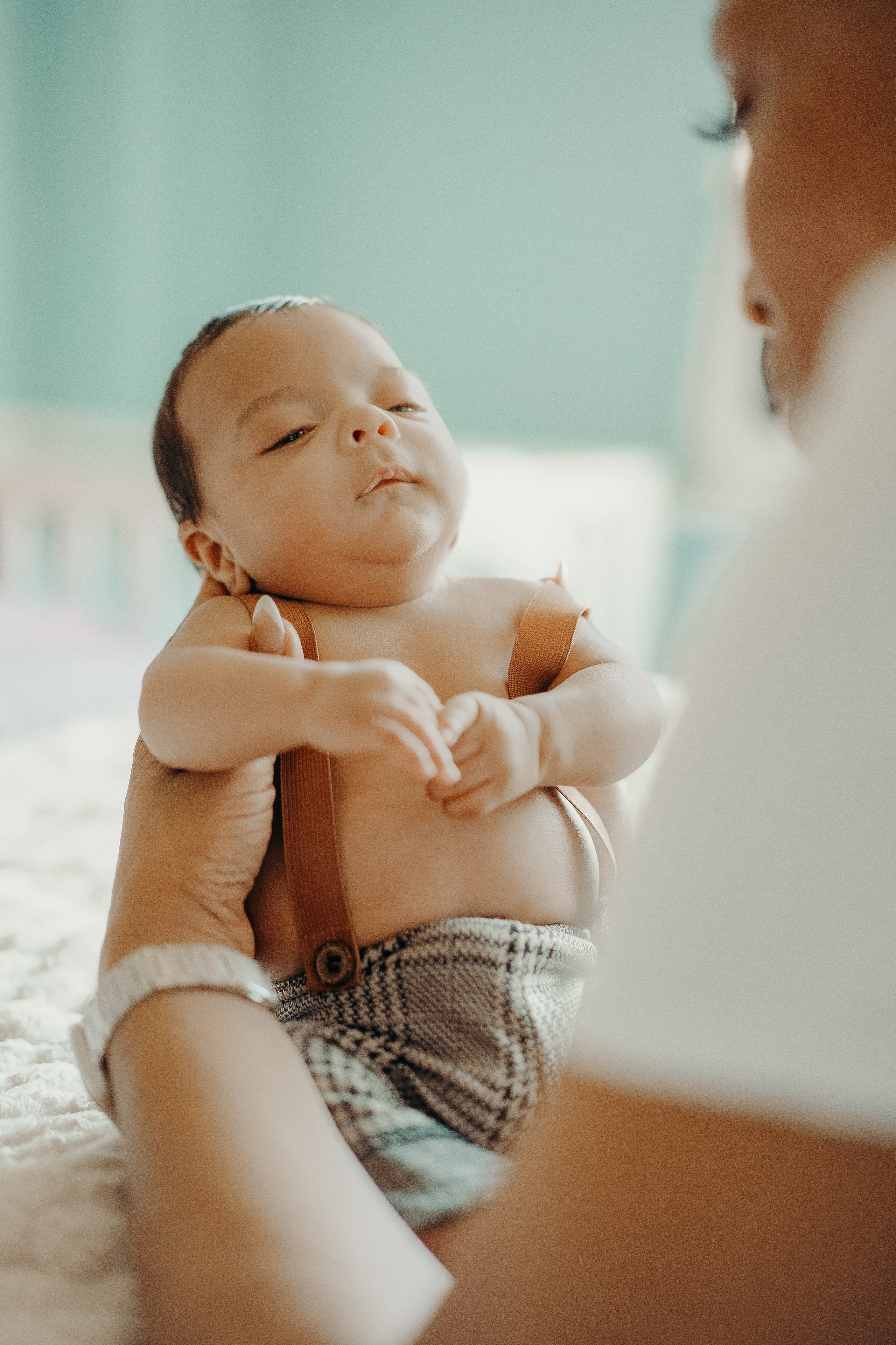 Photos for a two month old baby. Portrait and wedding photographer in New York