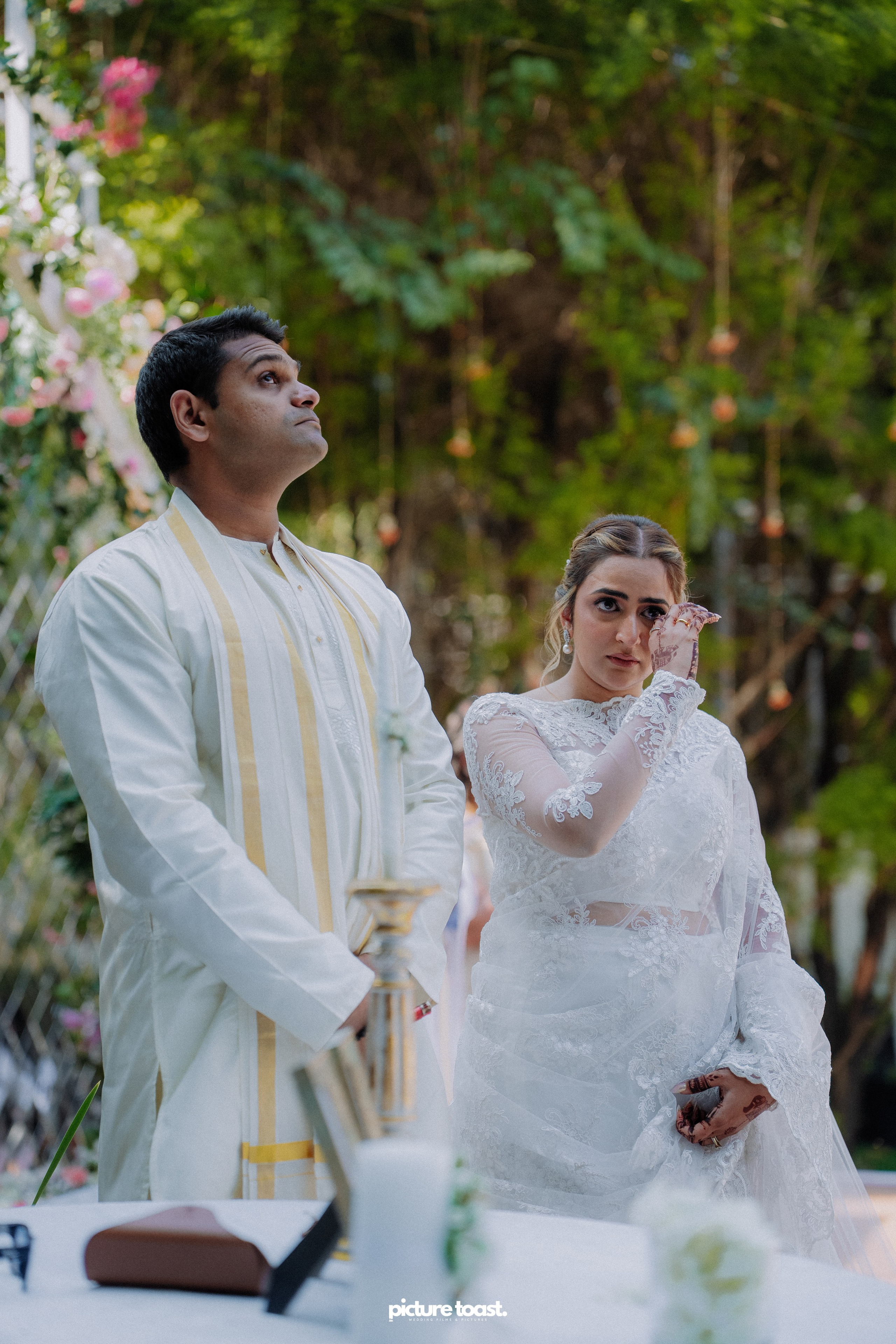 Blessing of Rajiv & Aashna. Fine art Wedding Photographers in India & Canada