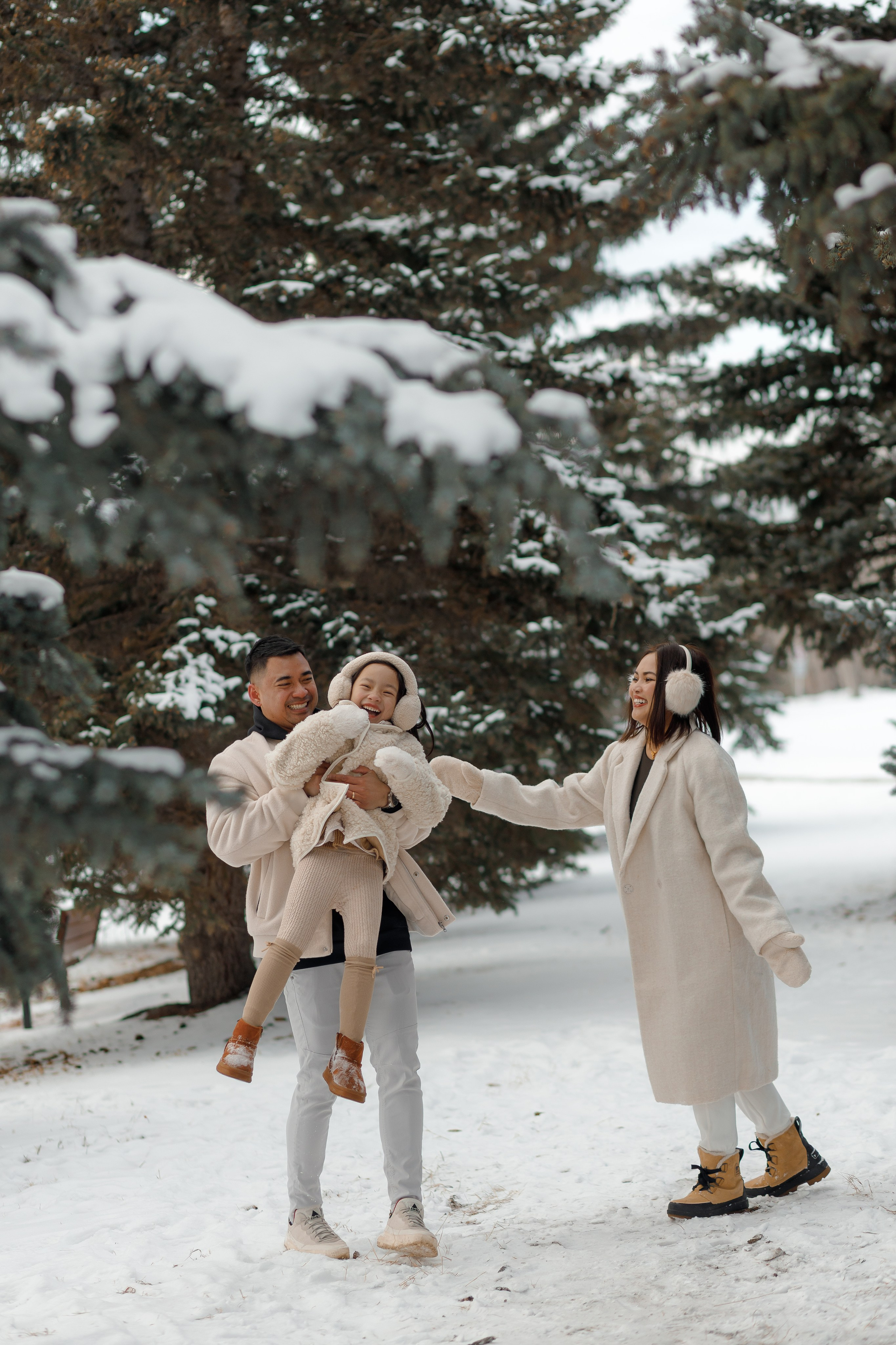 Family winter story. Home