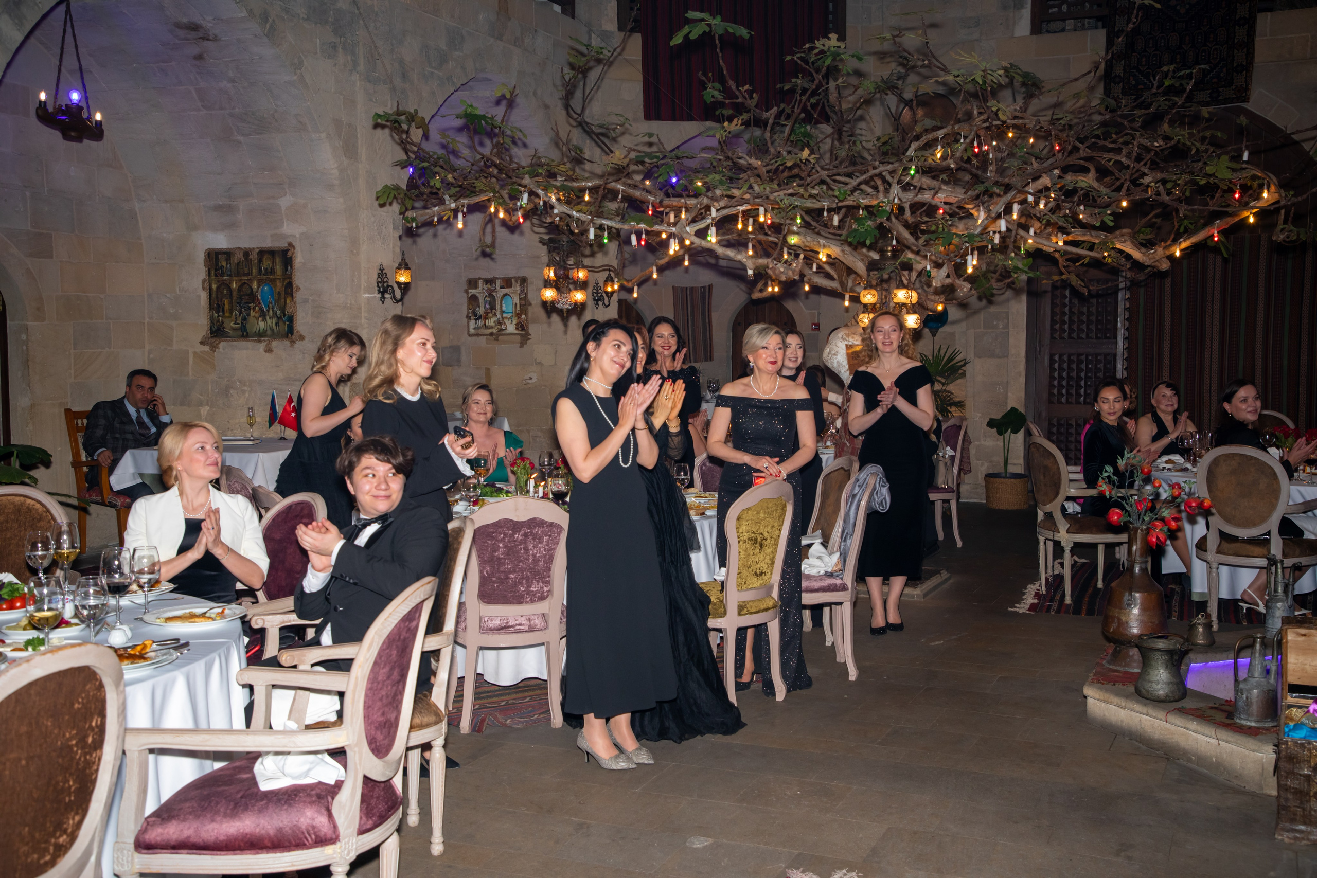 Gala-Dinner with the French Countess, the main etiquette expert Marie de Tilly. Baku Photographer