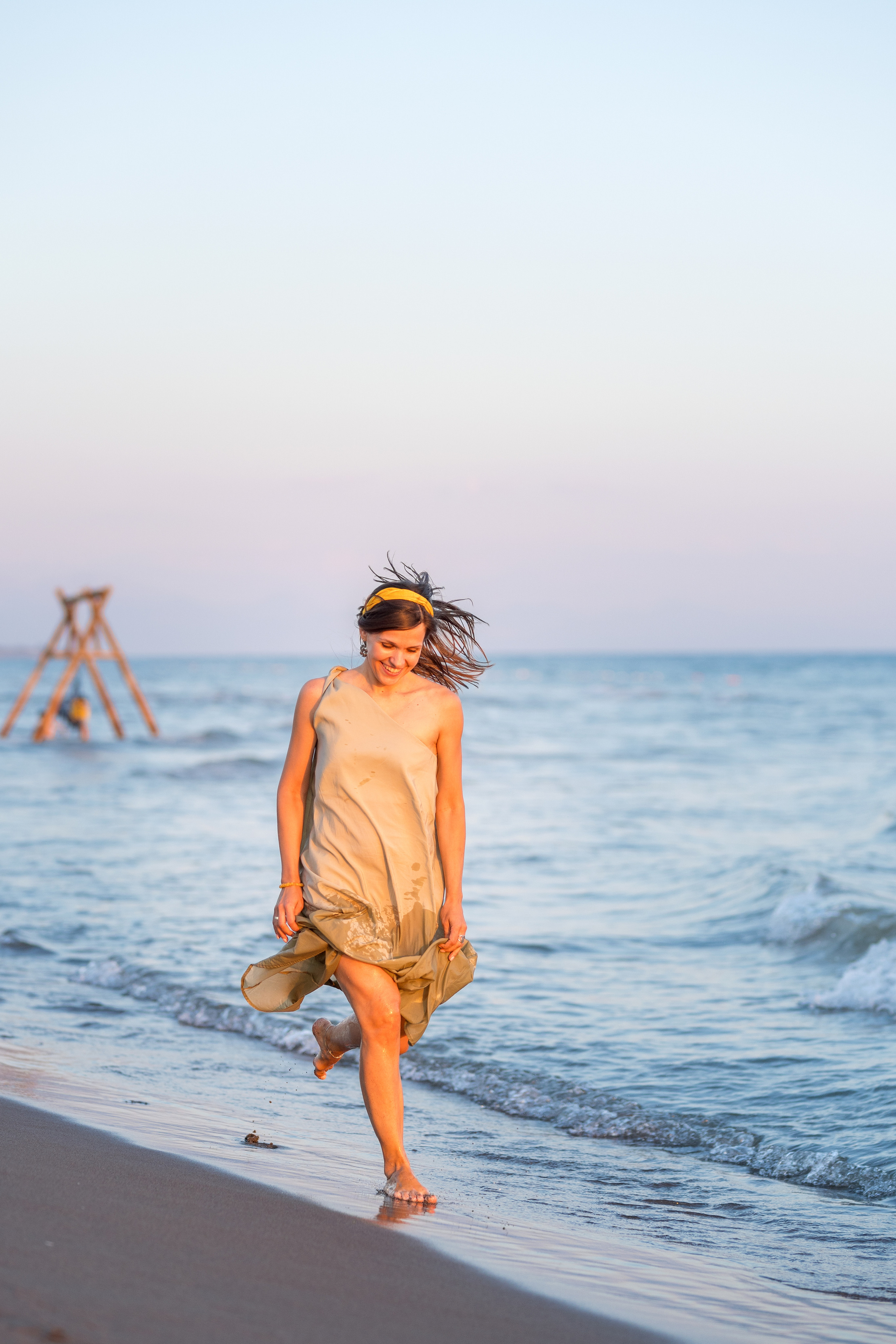 Закатная съёмка семьи на морском побережье. Катя Халдеева Фотограф Саратов