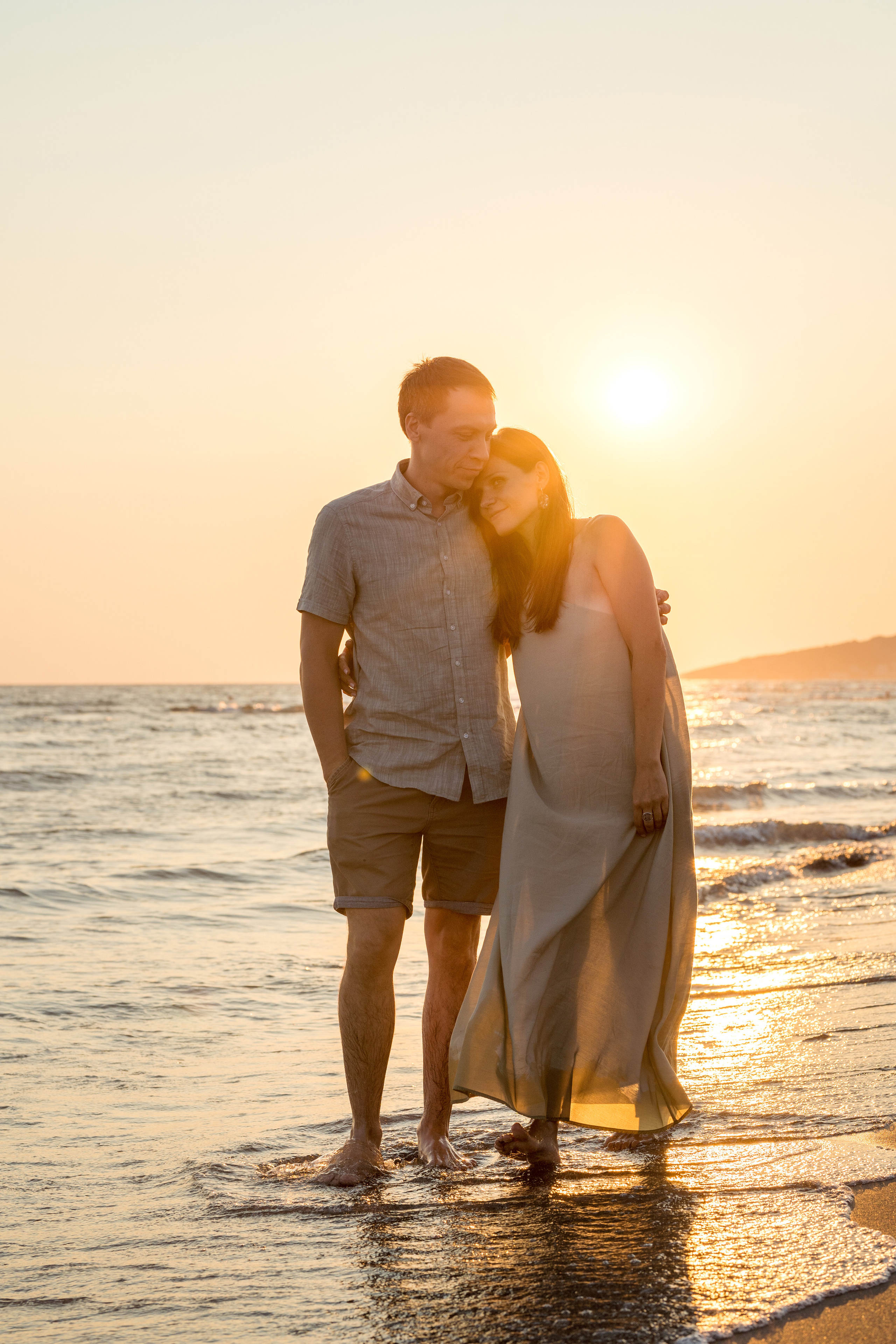 Закатная съёмка семьи на морском побережье. Катя Халдеева Фотограф Саратов
