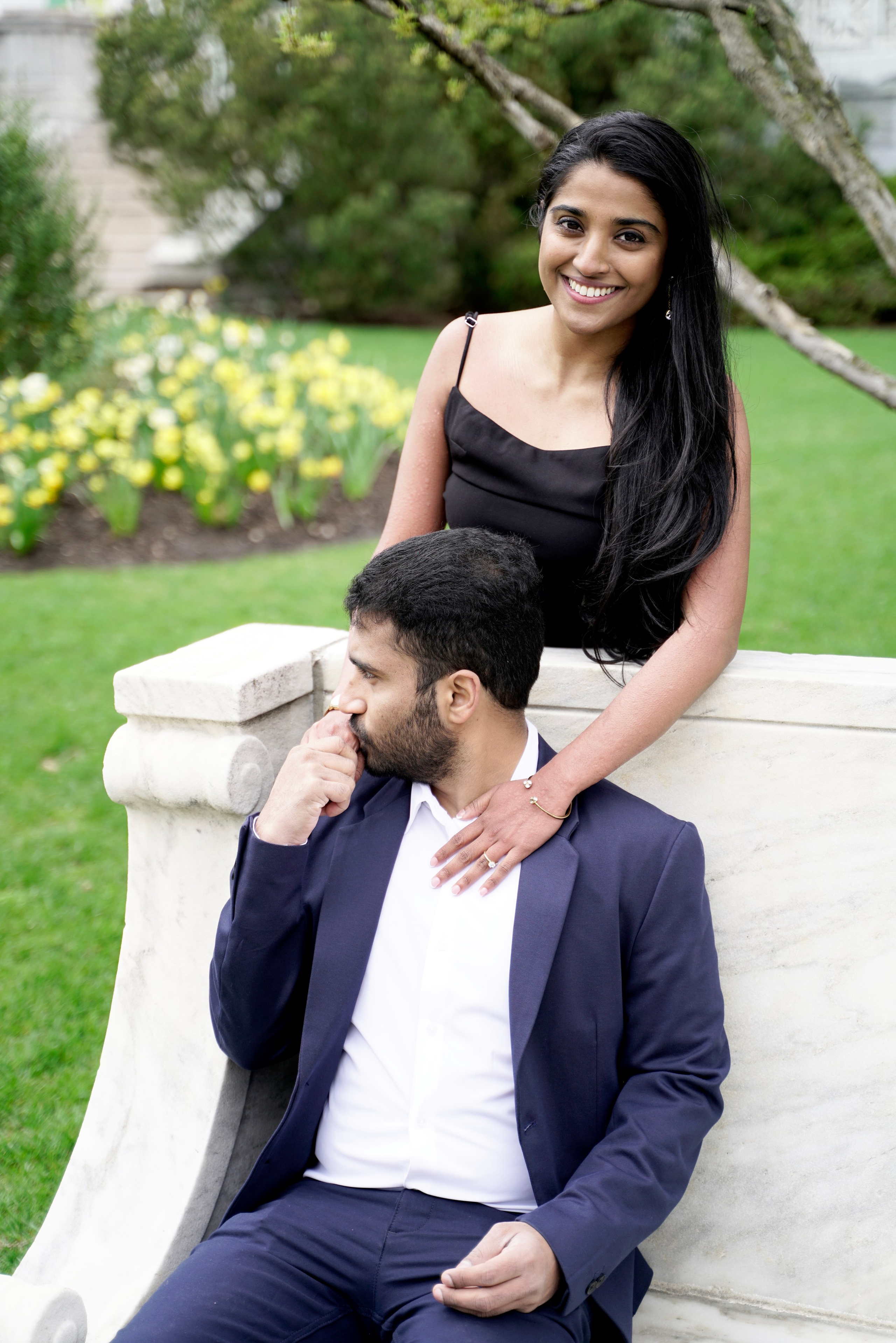 Sarath and Aishwarya at Boston Medical School. Stefanovich Photography | Boston, MA