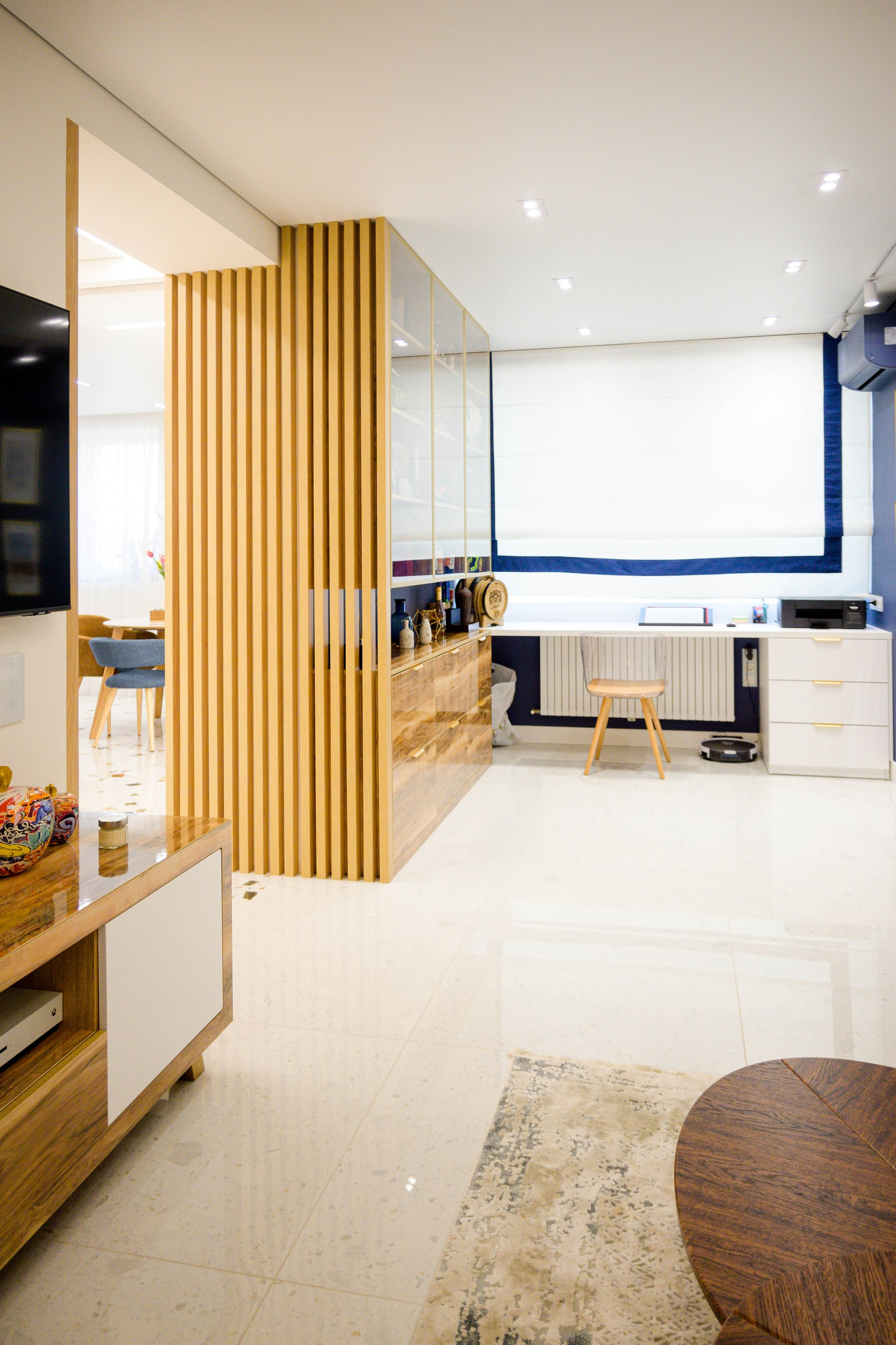 The apartment is in a modern style. Fotograf Dmitrii Donets