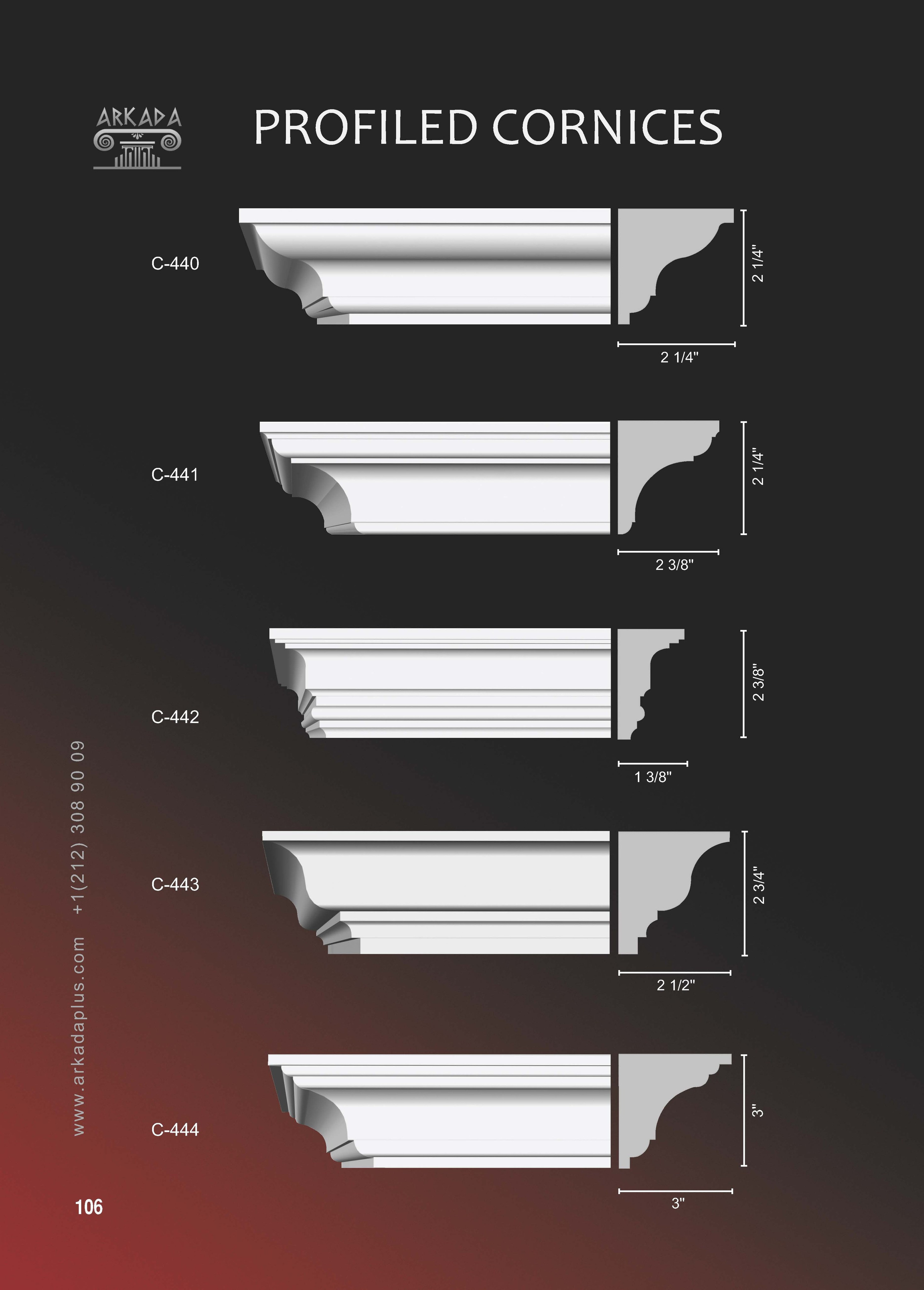 Catalog pages. Plaster molding