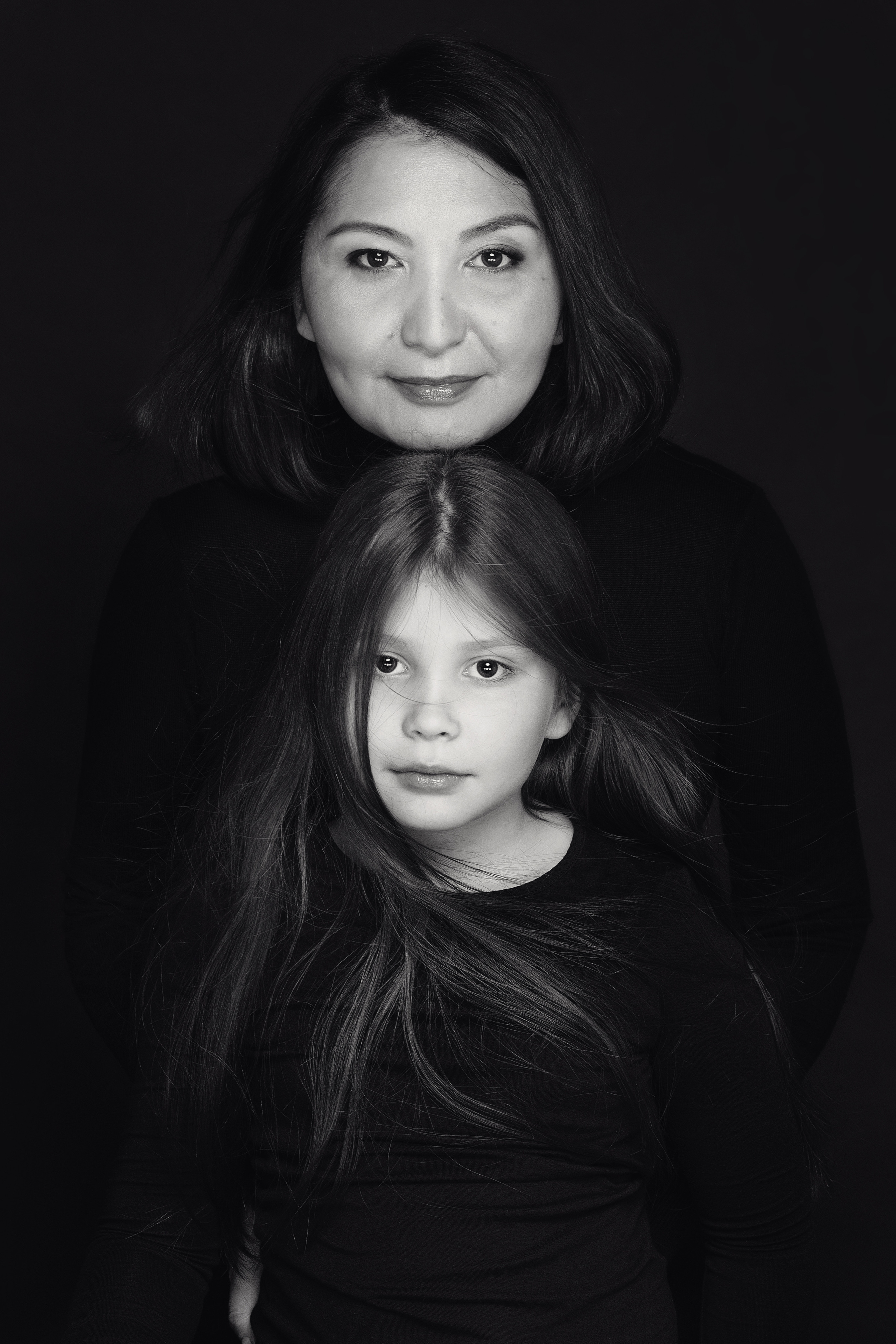 Portrait mother and daughter