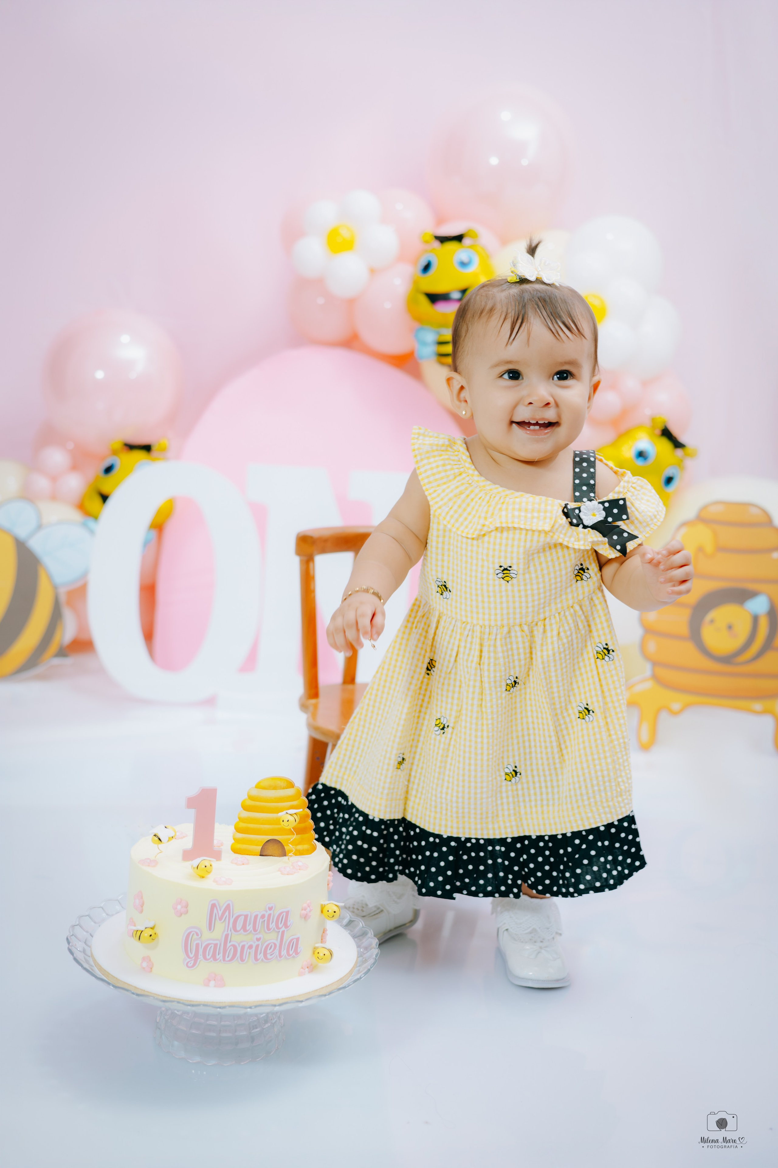 PRIMER AÑO ABEJITA. Milena Maro Fotografía: estudio profesional en Acacías, Meta. Retrato familiar, infantil, maternas, eventos y empresas