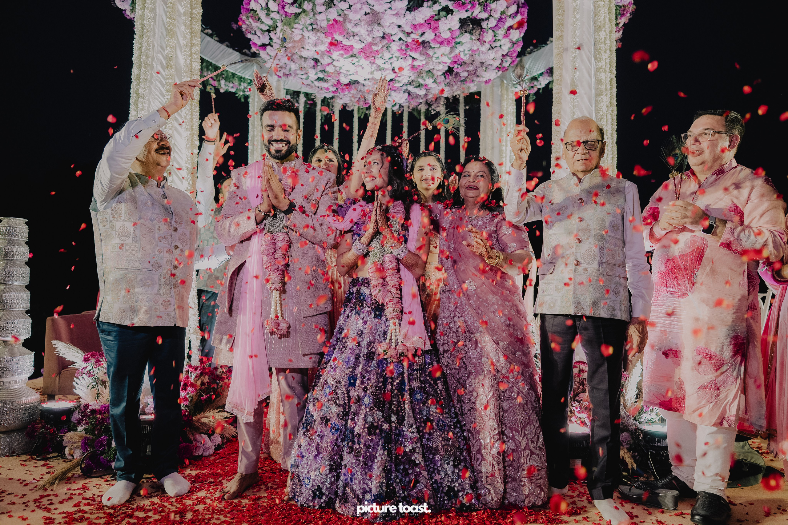 Varamala Ft. Barbie & Aneesh. Fine art Wedding Photographers in India & Canada