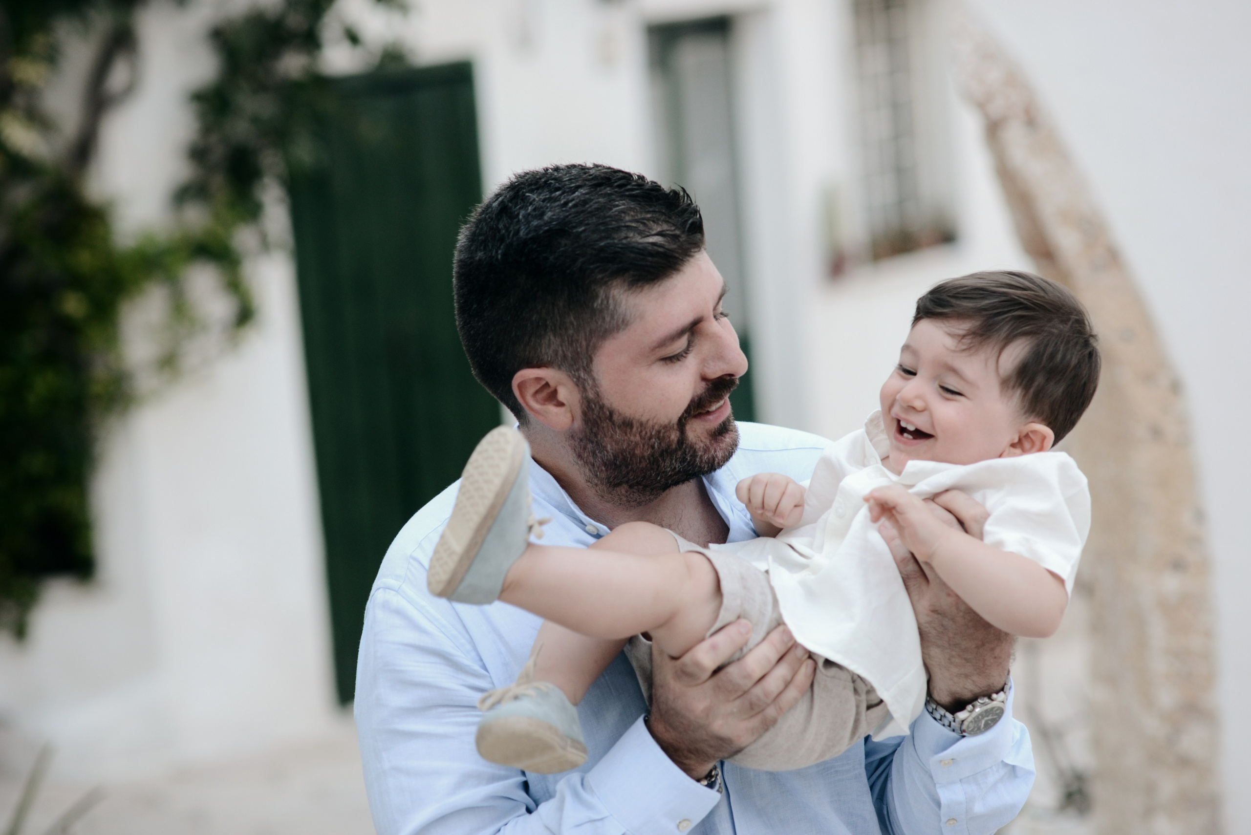 Daddy and baby in Italy