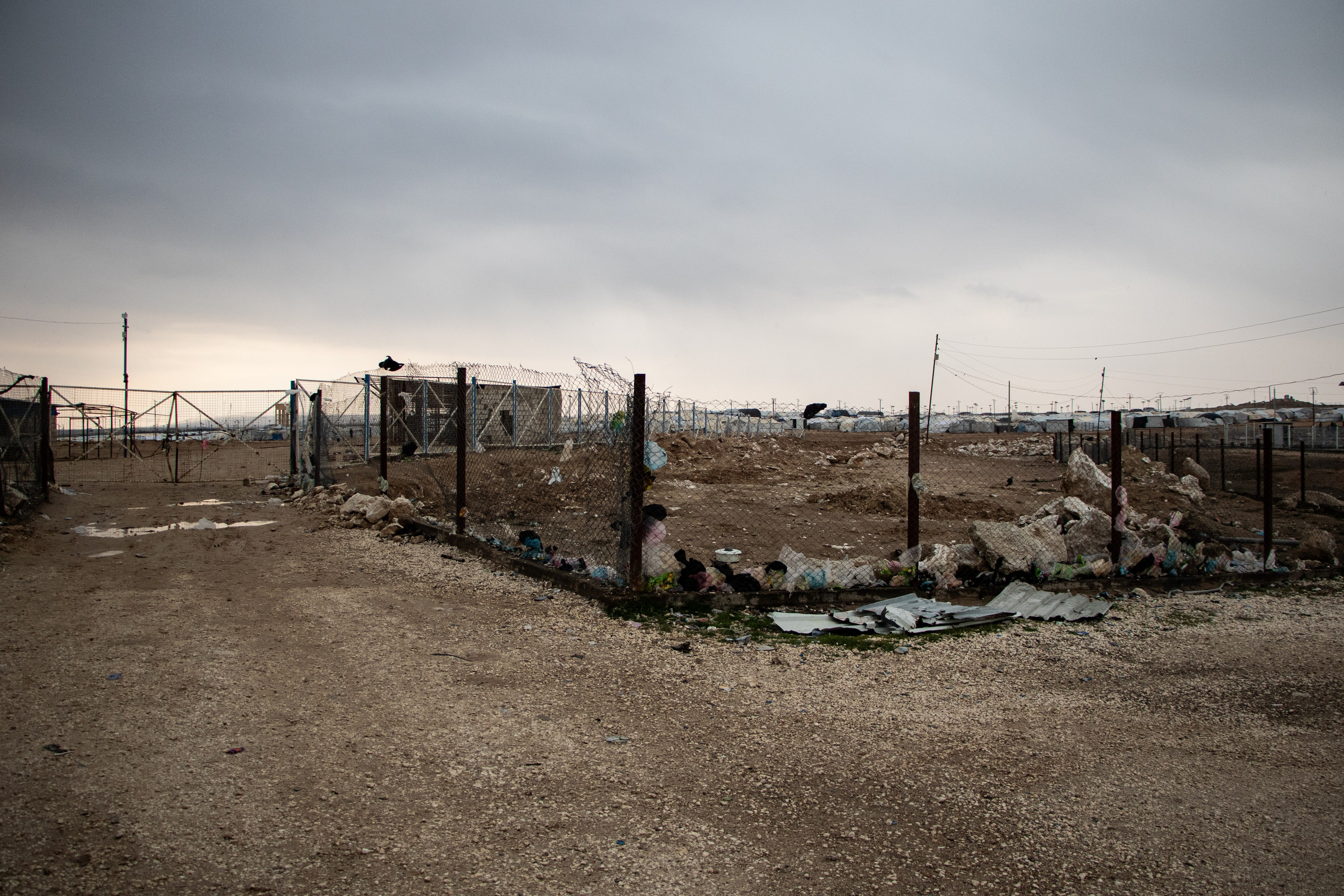 Section étrangère dans le camps Al-Hol, prisonniers de Daesh, dans le Rojava Kurdistan Syrien.