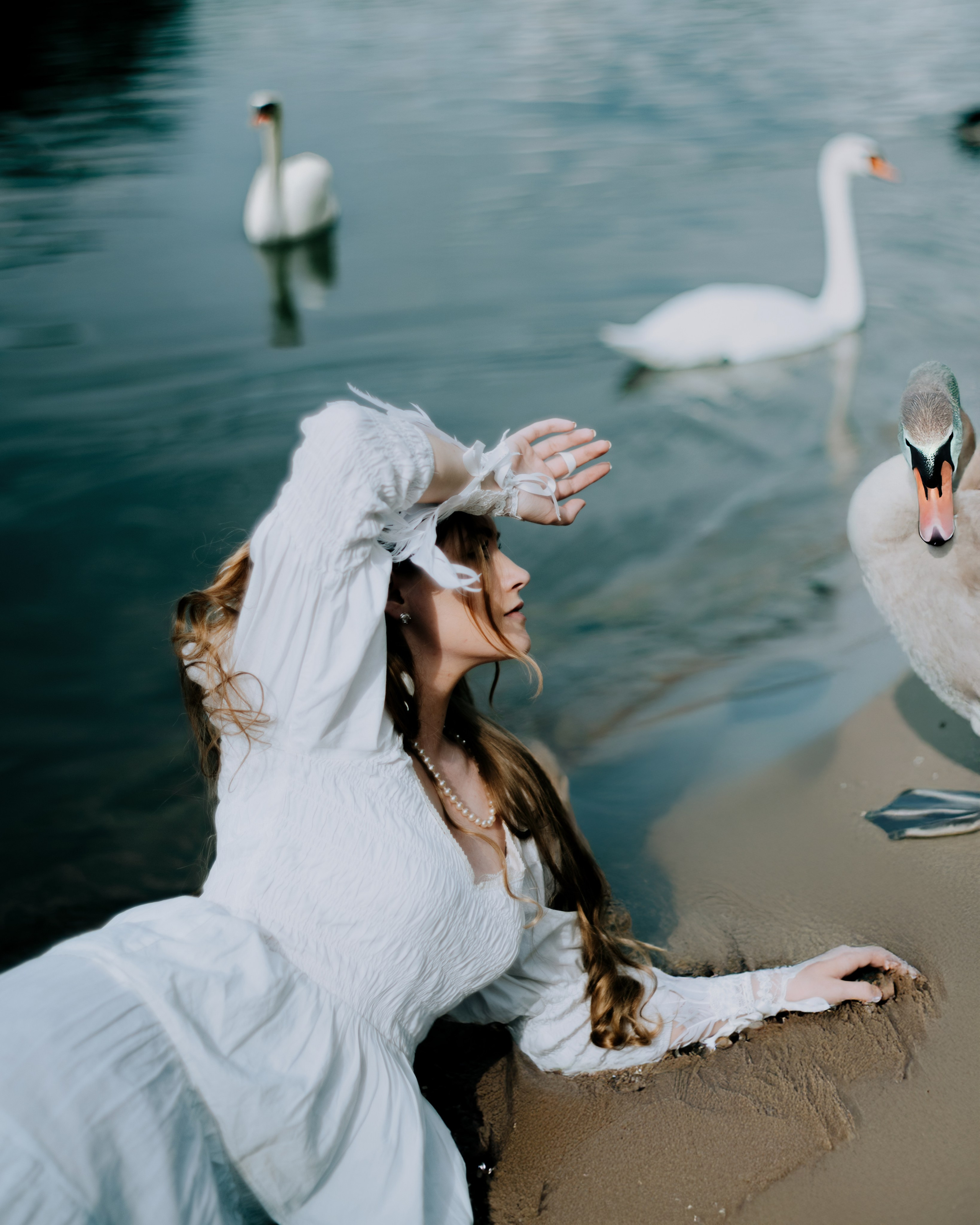 Swan Princess Portrait Photoshoot in London. Moth & Moss Photography