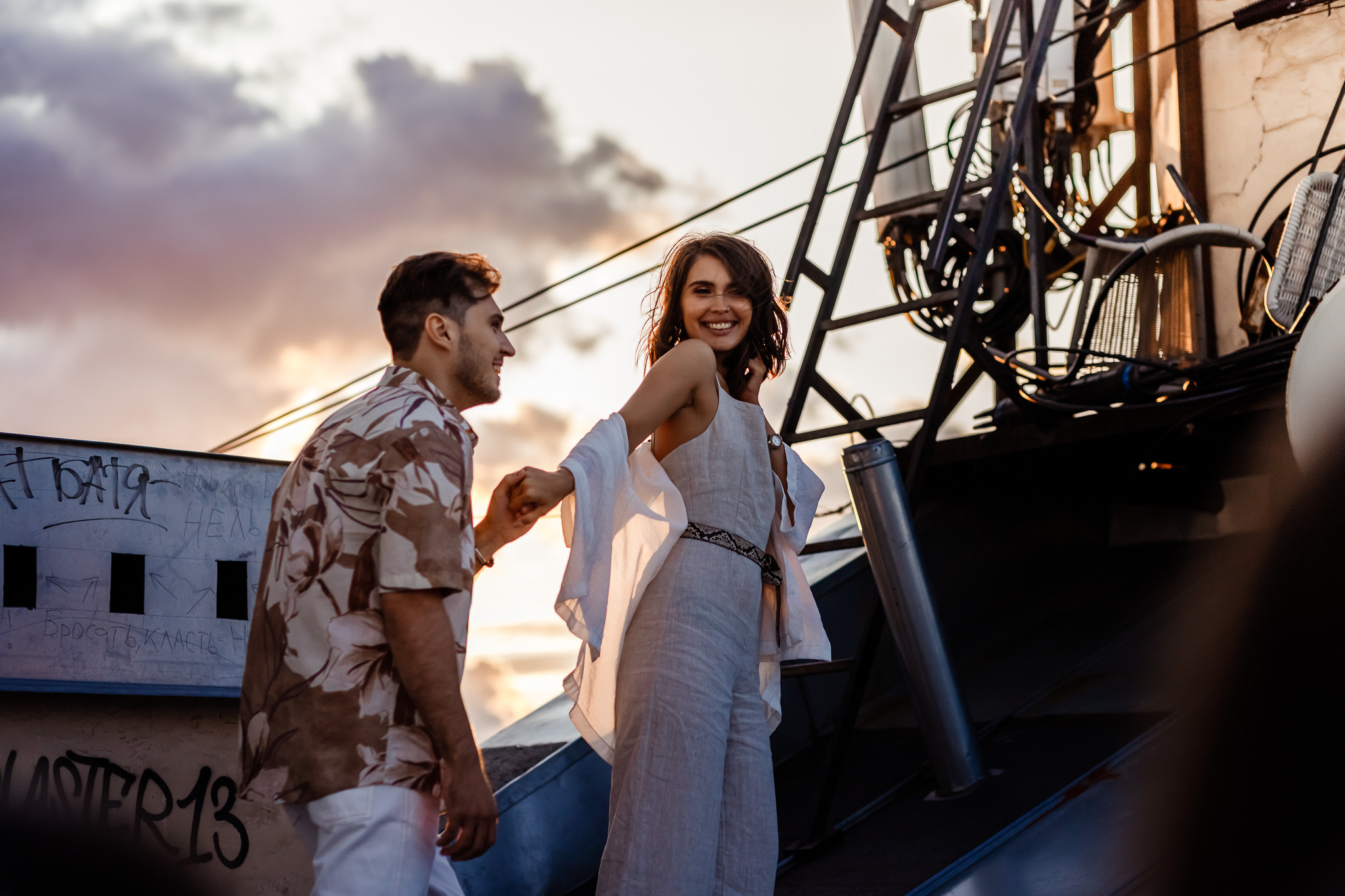 Love story on the roof