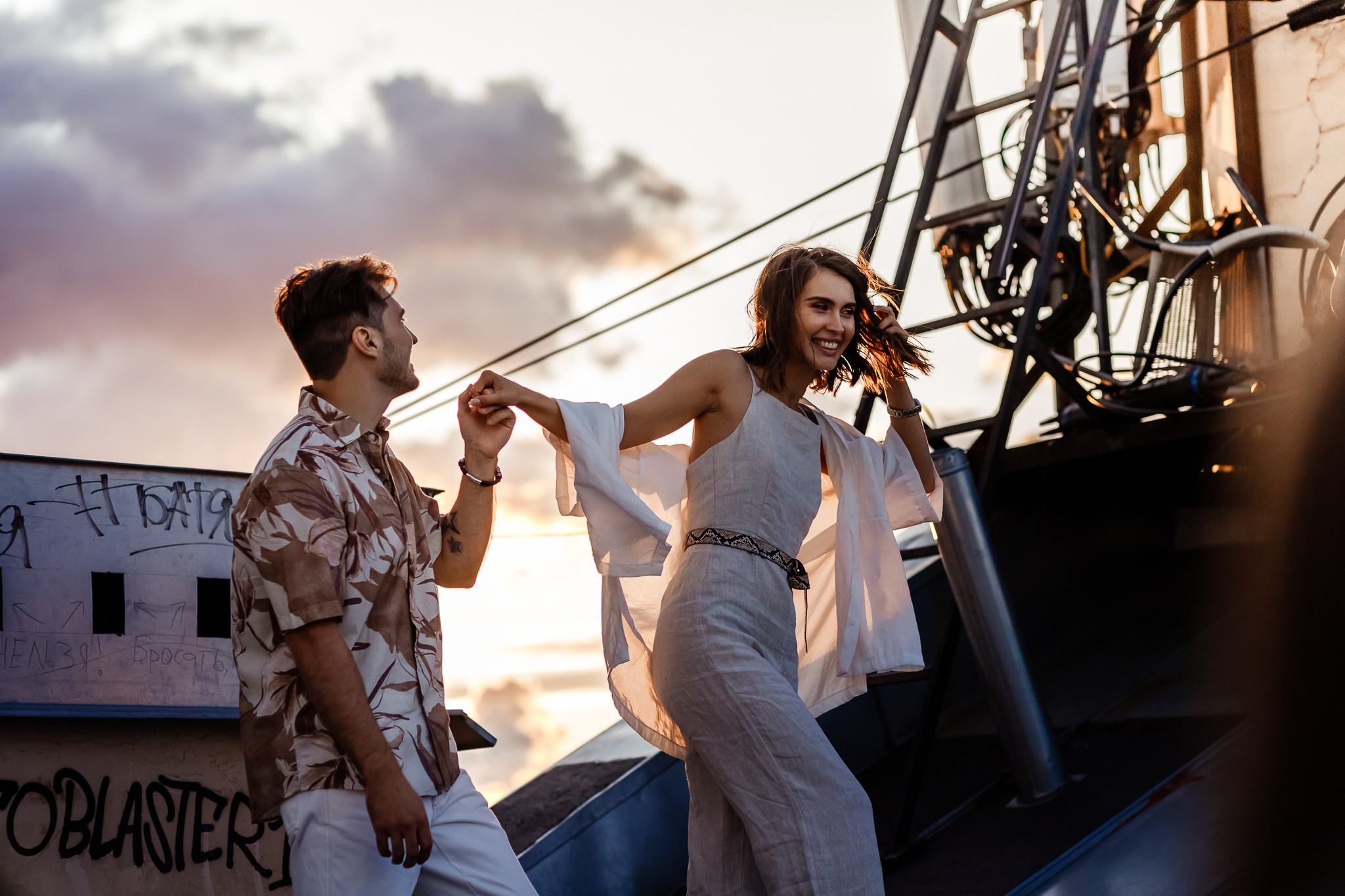 Love story on the roof