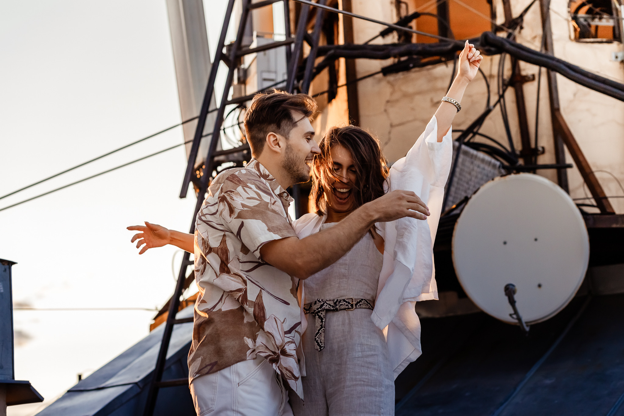 Love story on the roof