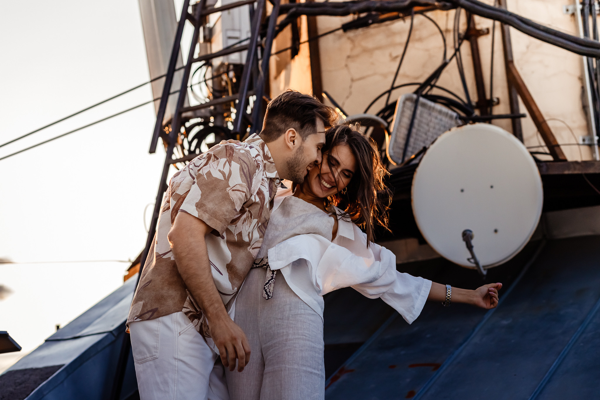 Love story on the roof