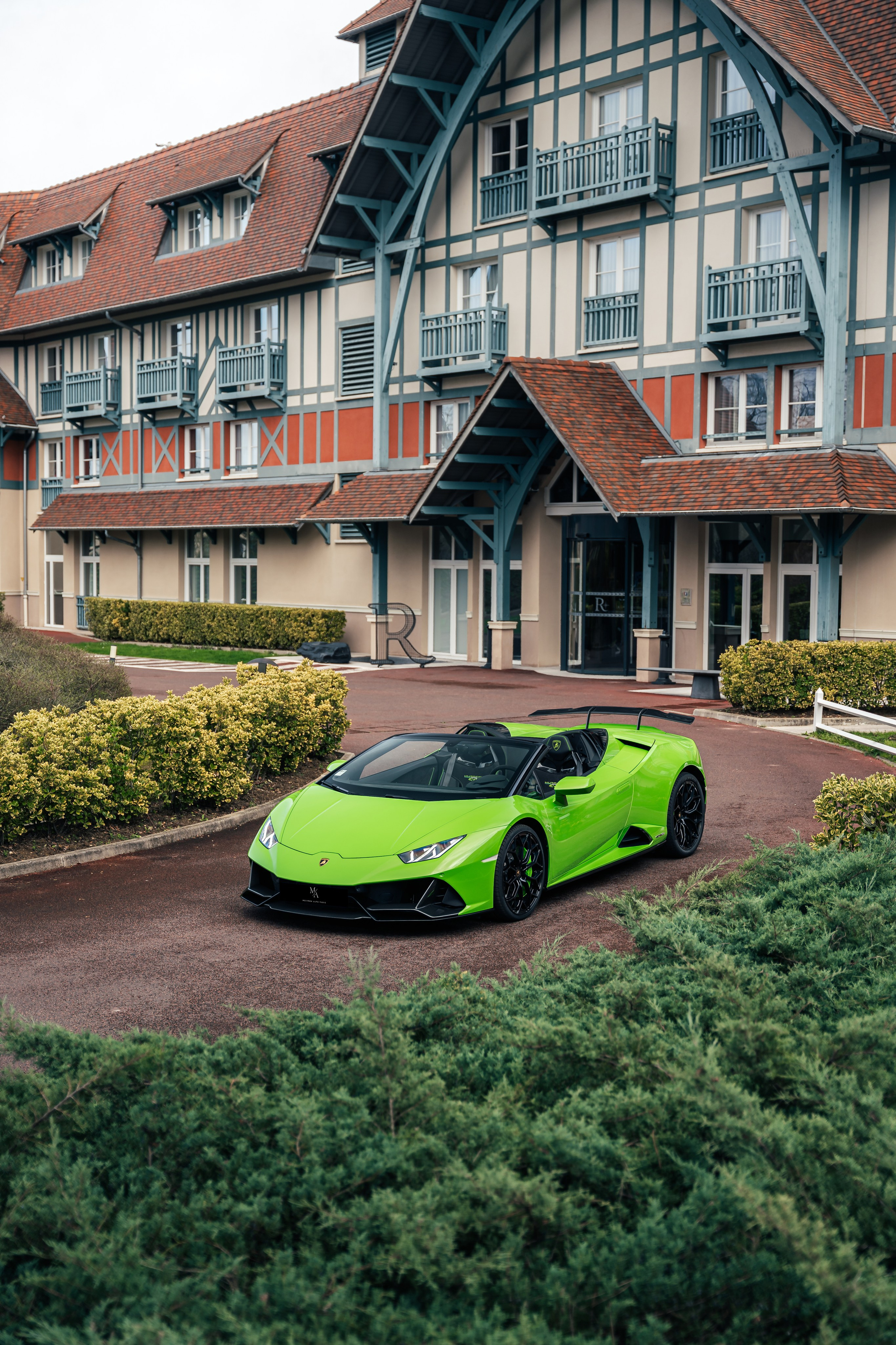 Lamborghini Huracan Evo Spyder. Photographe de voitures à Paris — Vitalii Motruk