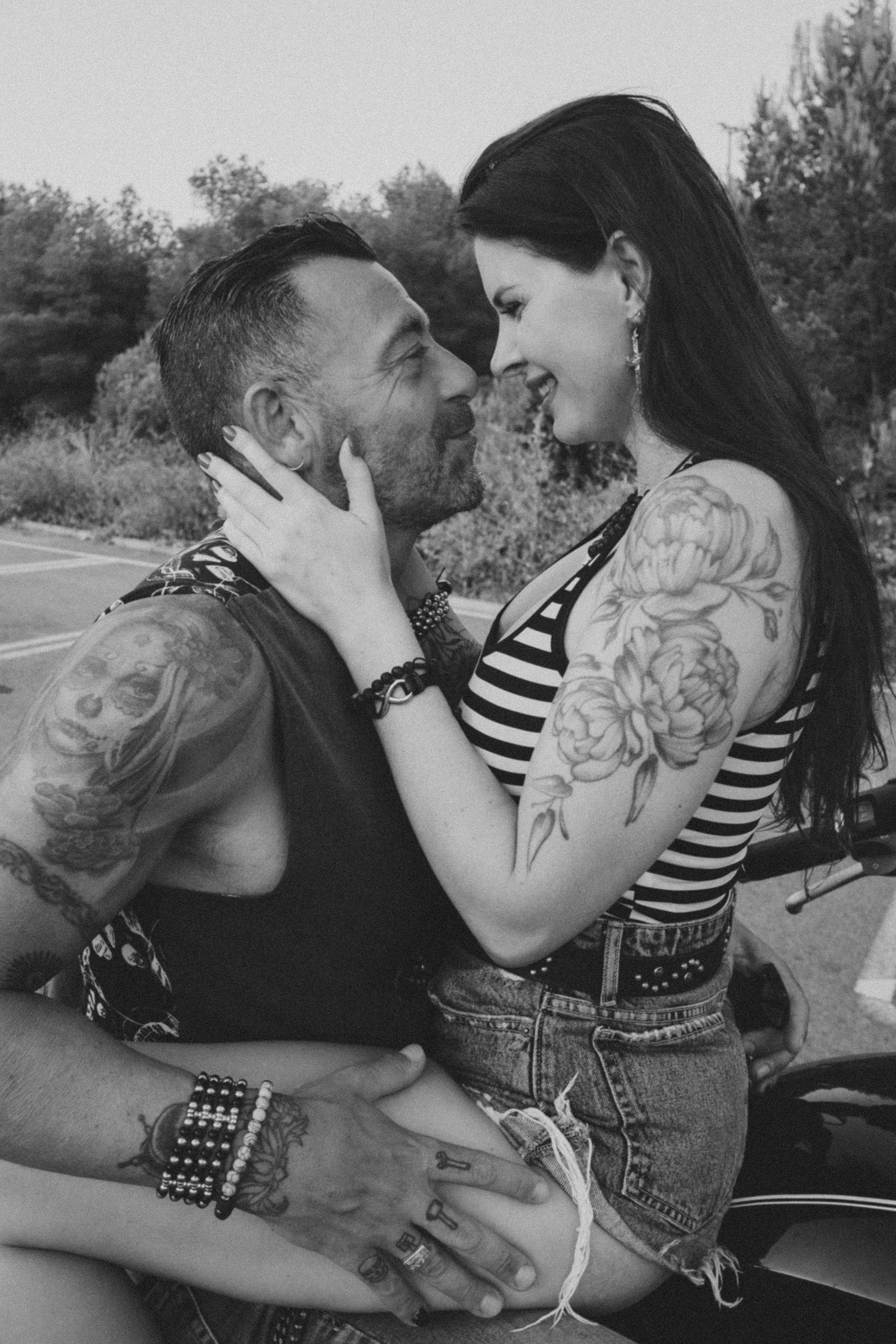 Фотосессия пары на мотоцикле. Профессиональная фотосъемка в Калафелле — Елена Медведева