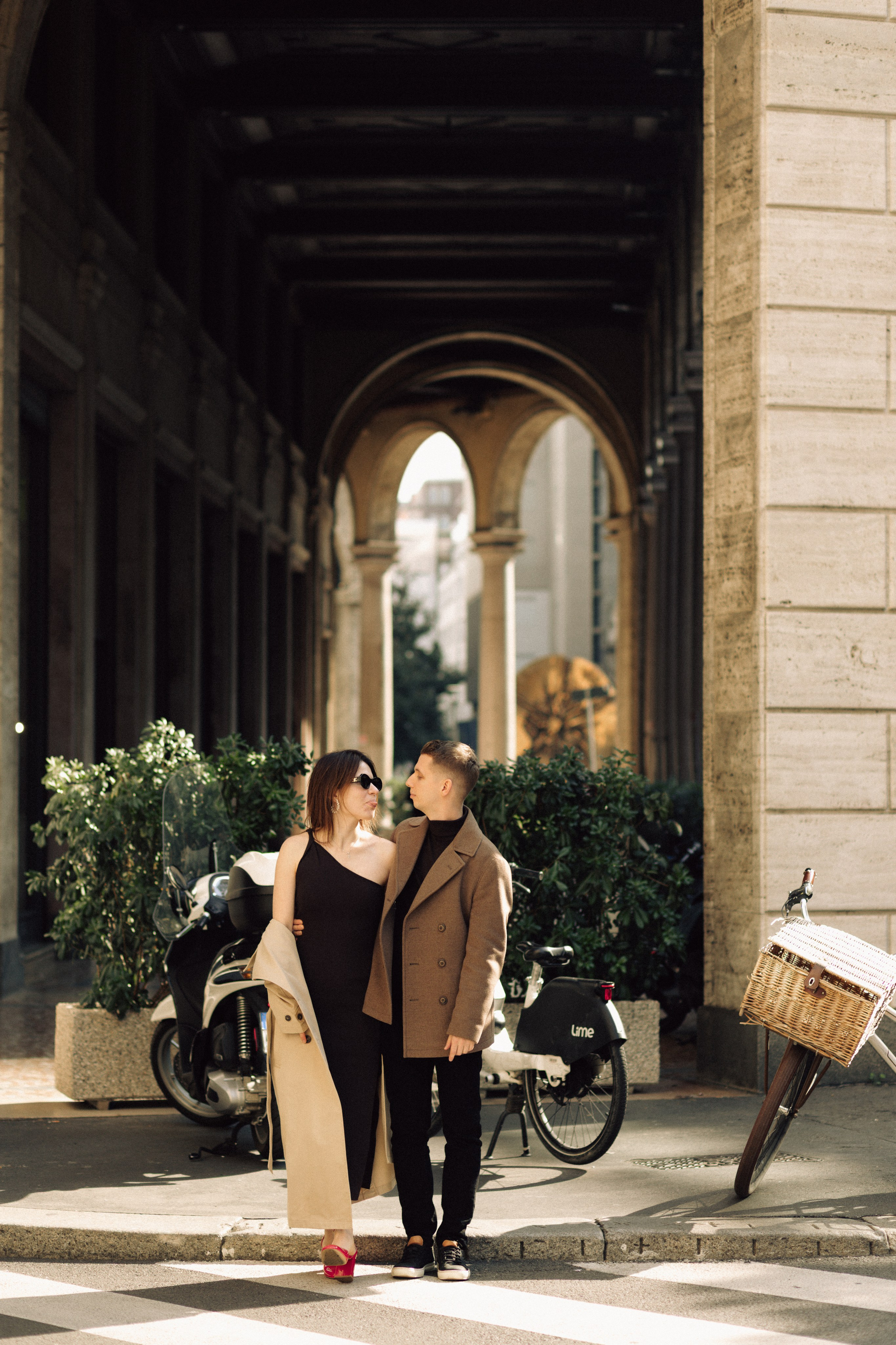 Engagement photosession in Milan Italy