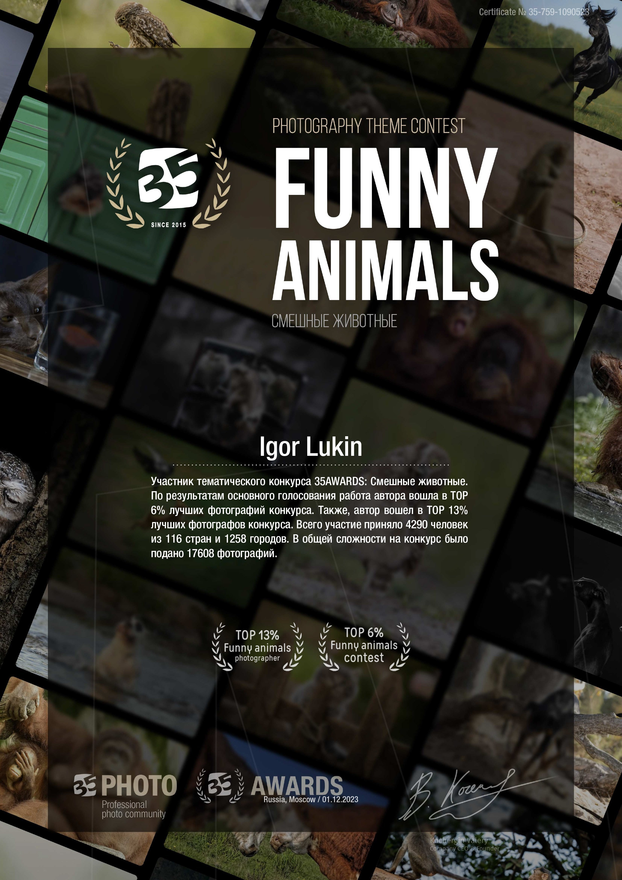 FUNNY ANIMALS ВЕСЁЛЫЕ ЖИВОТНЫЕ. LUKIN IGOR Photography