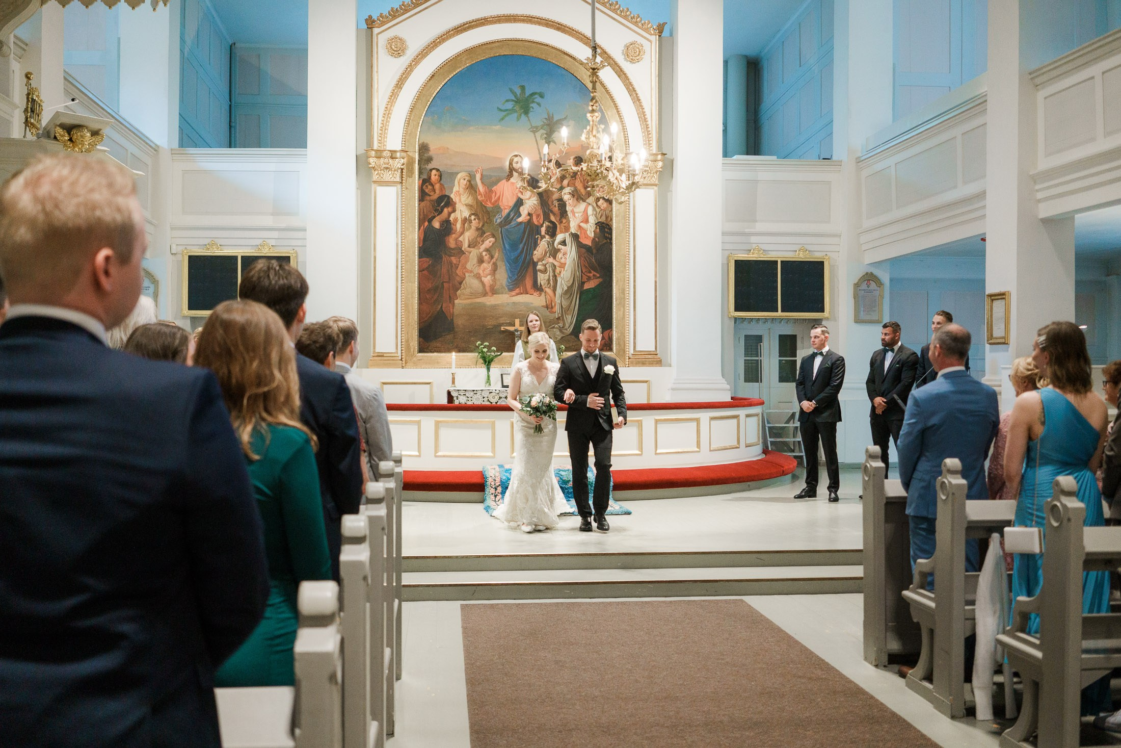 Hääkuvaus Klaus K, Rake-sali ja Helsingin vanha kirkko