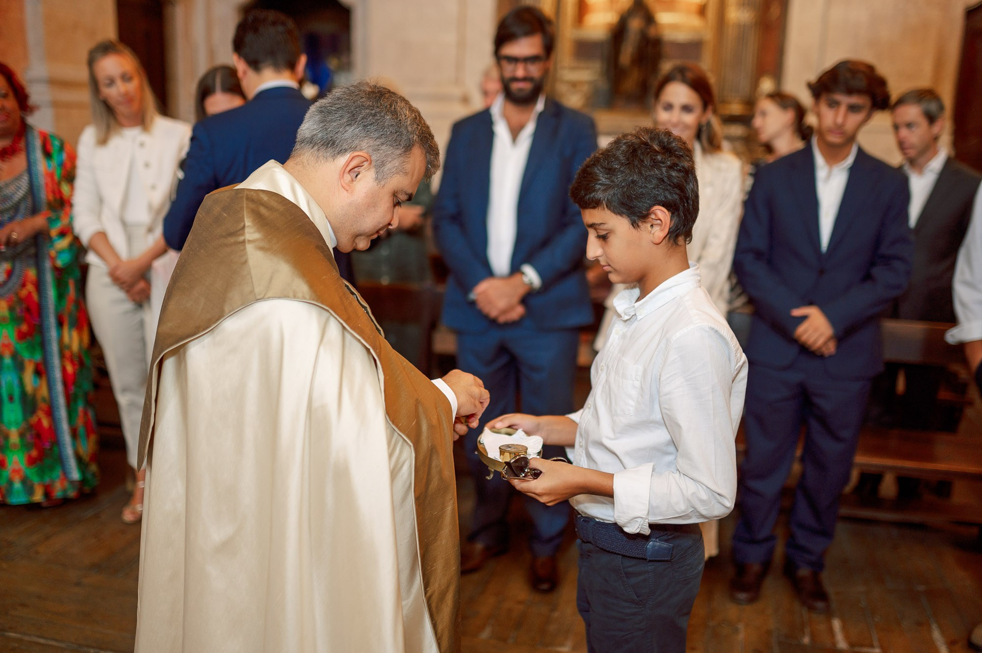 photography of a Catholic baptism in Lisbon