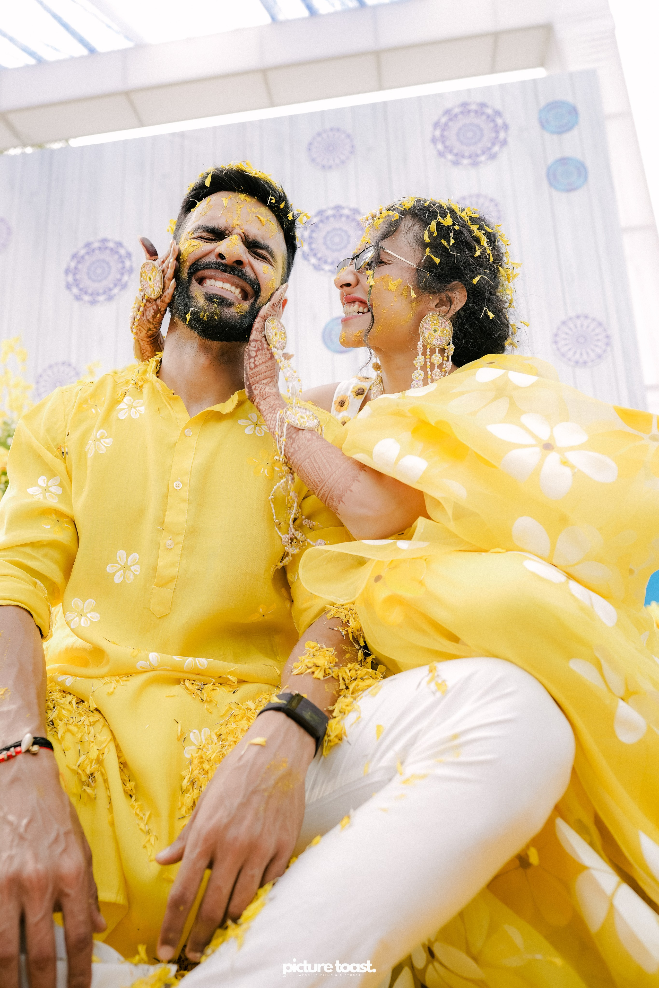 Haldi Hues Ft. Baebie & Goyal. Fine art Wedding Photographers in India & Canada