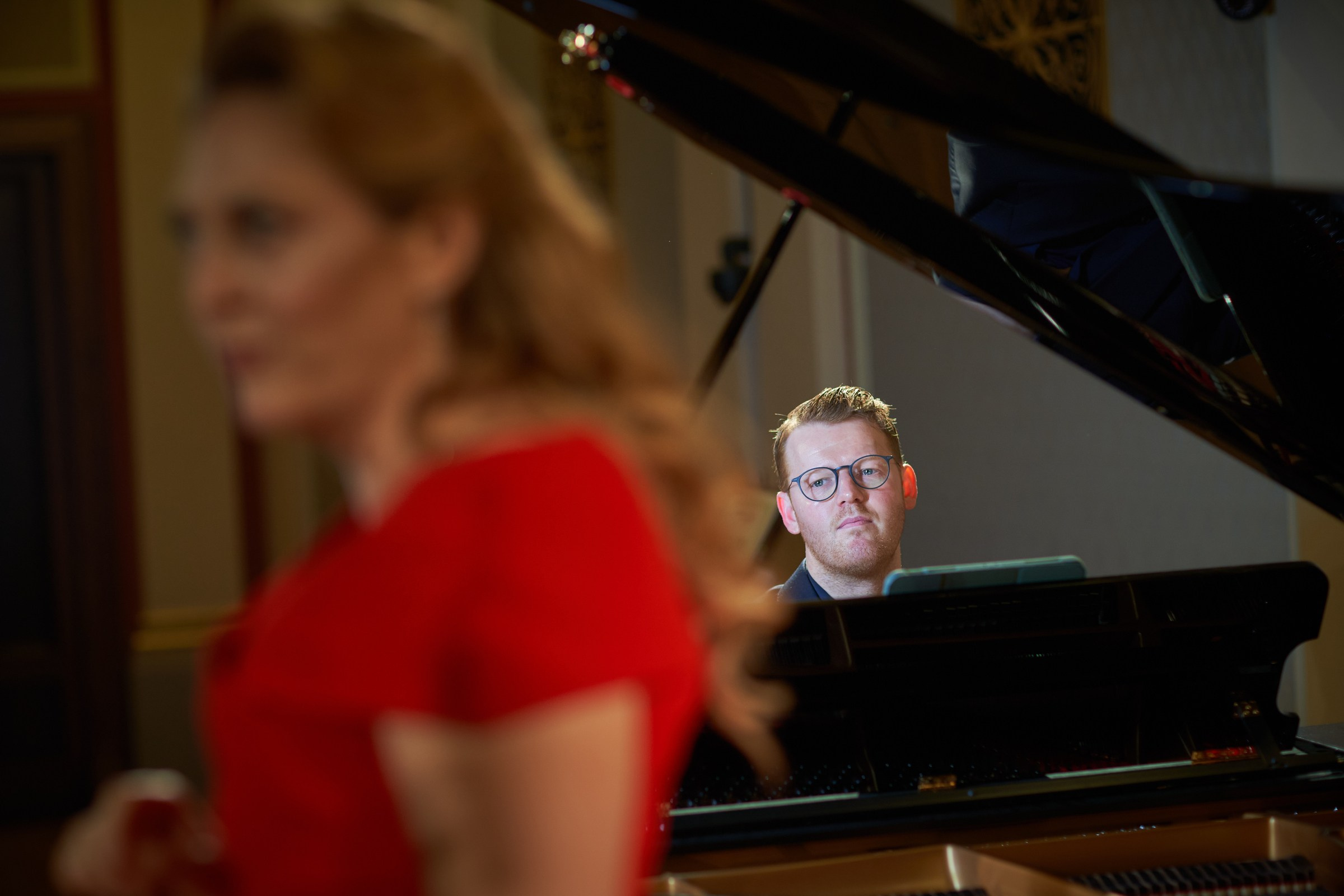 The two perform interpretations of European and American art songs.