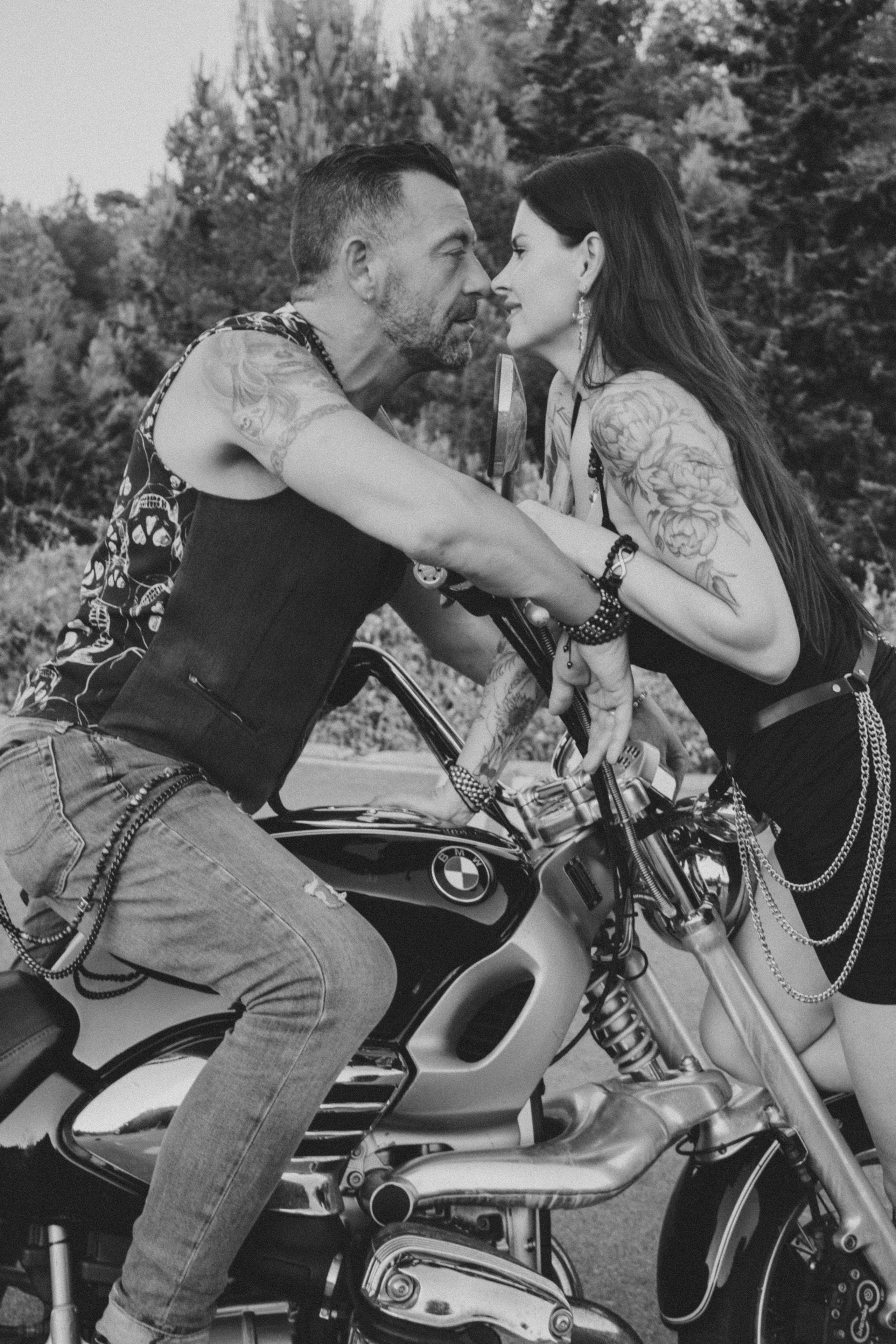Фотосессия пары на мотоцикле. Профессиональная фотосъемка в Калафелле — Елена Медведева