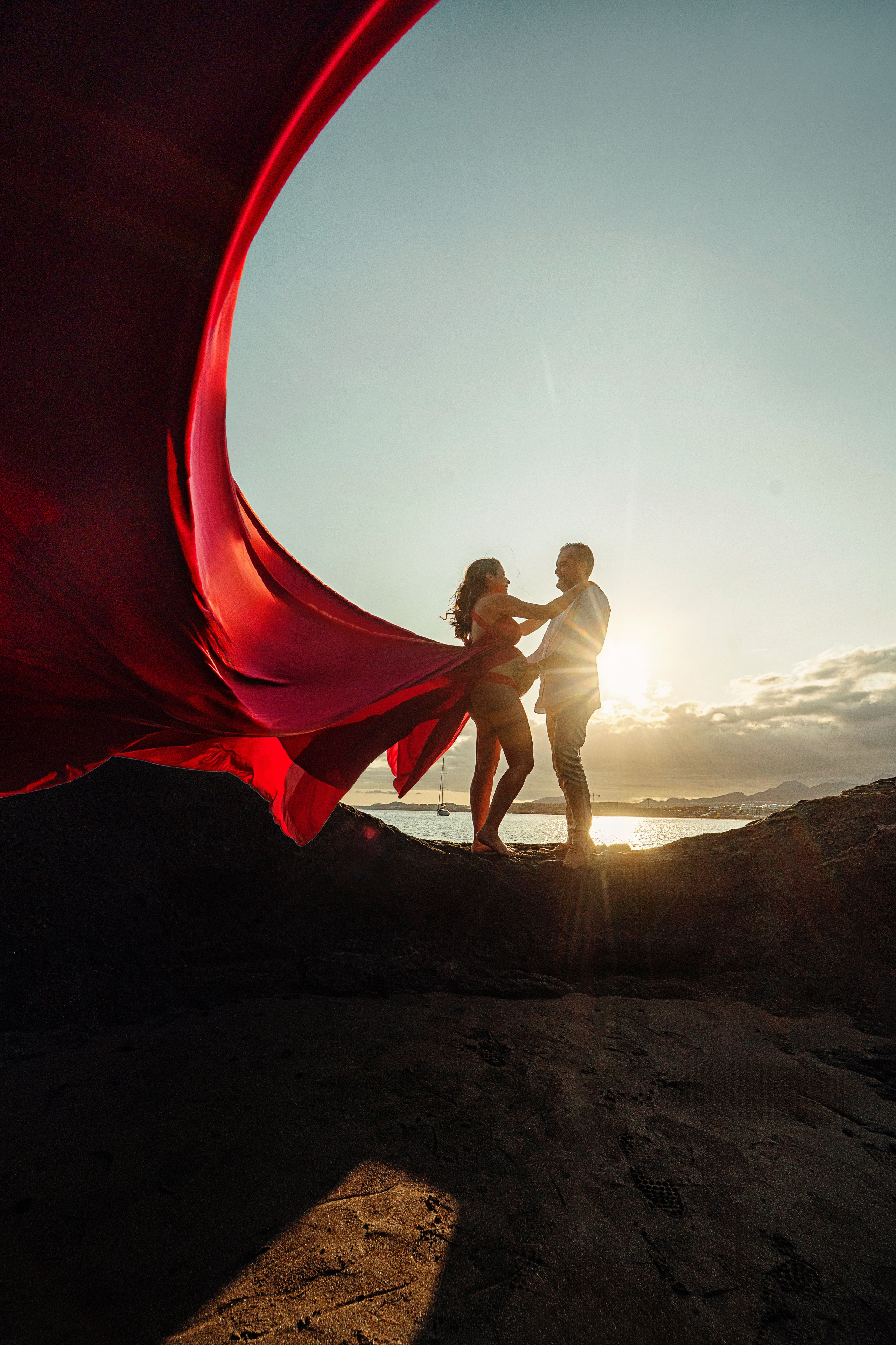 Фотосессия беременности на Тенерифе — съёмка для будущих мам. Таня Боннет | Профессиональный фотограф на Тенерифе — Летящие платья