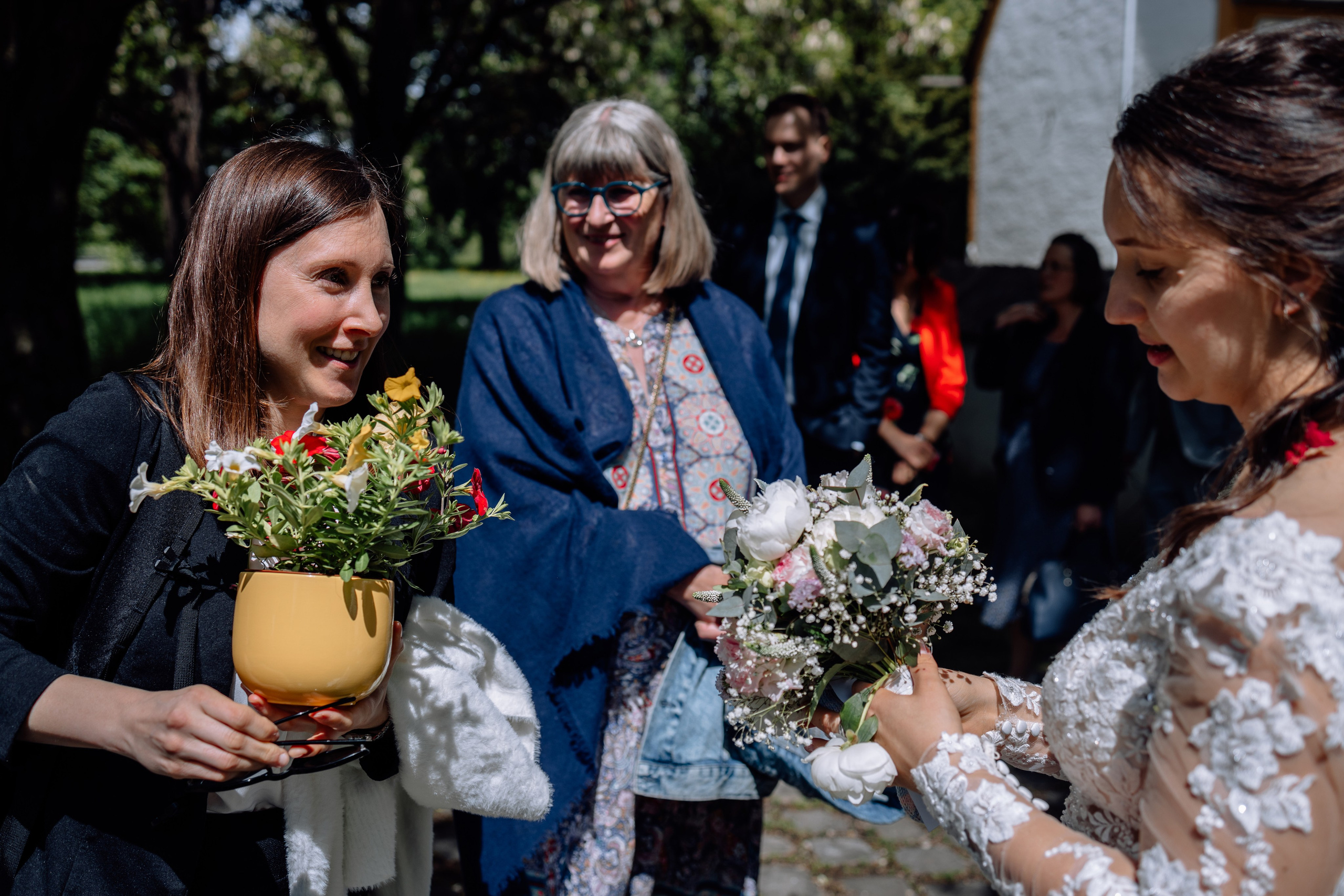 Trauung und Taufe: Heilig-Kreuz-Kirche. Hochzeitsfotograf München Taufe Familienfotograf Tanja Mauke