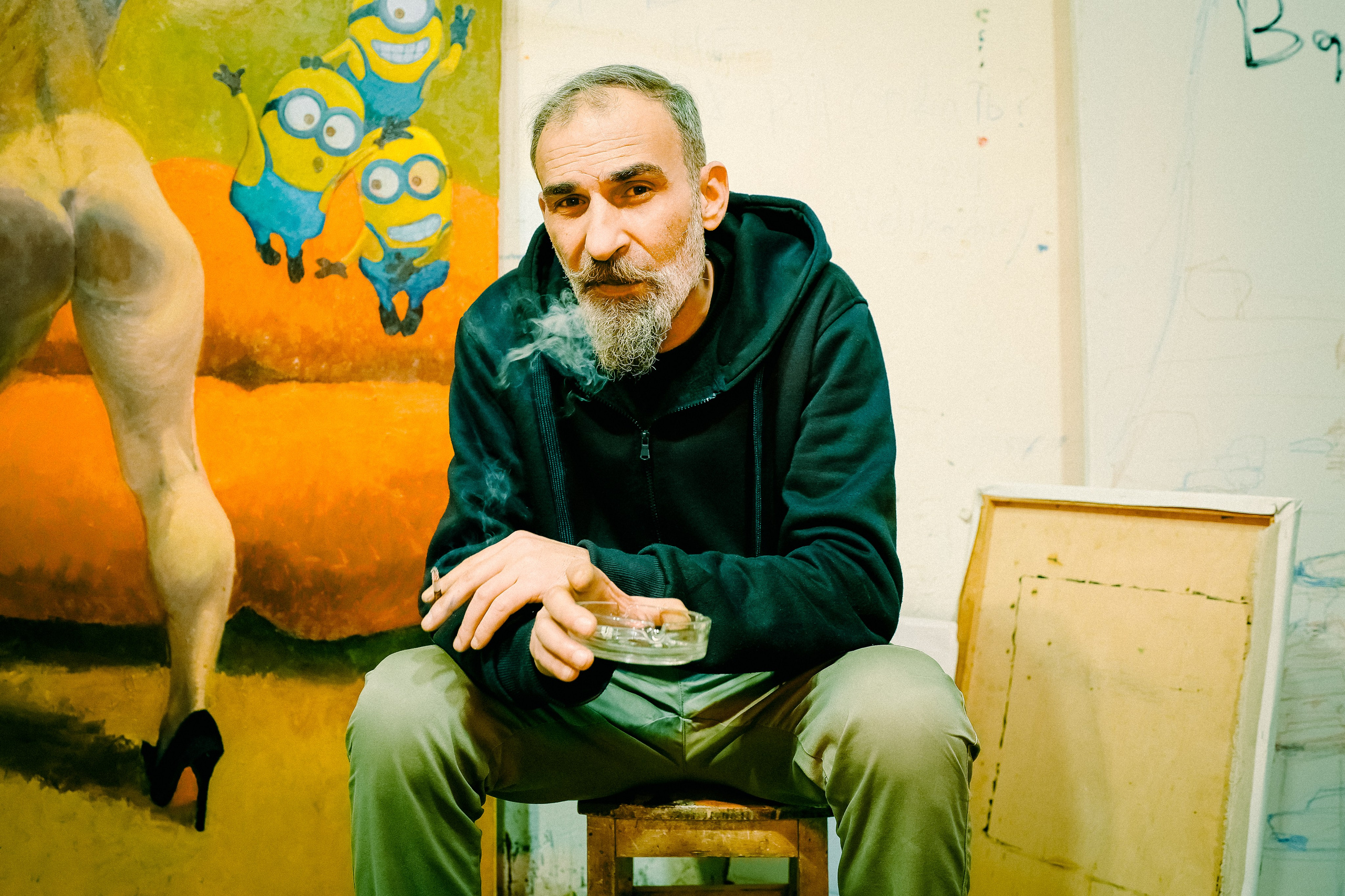 Reportage (artist's studio, sed velikodny — rush). Asmikiam