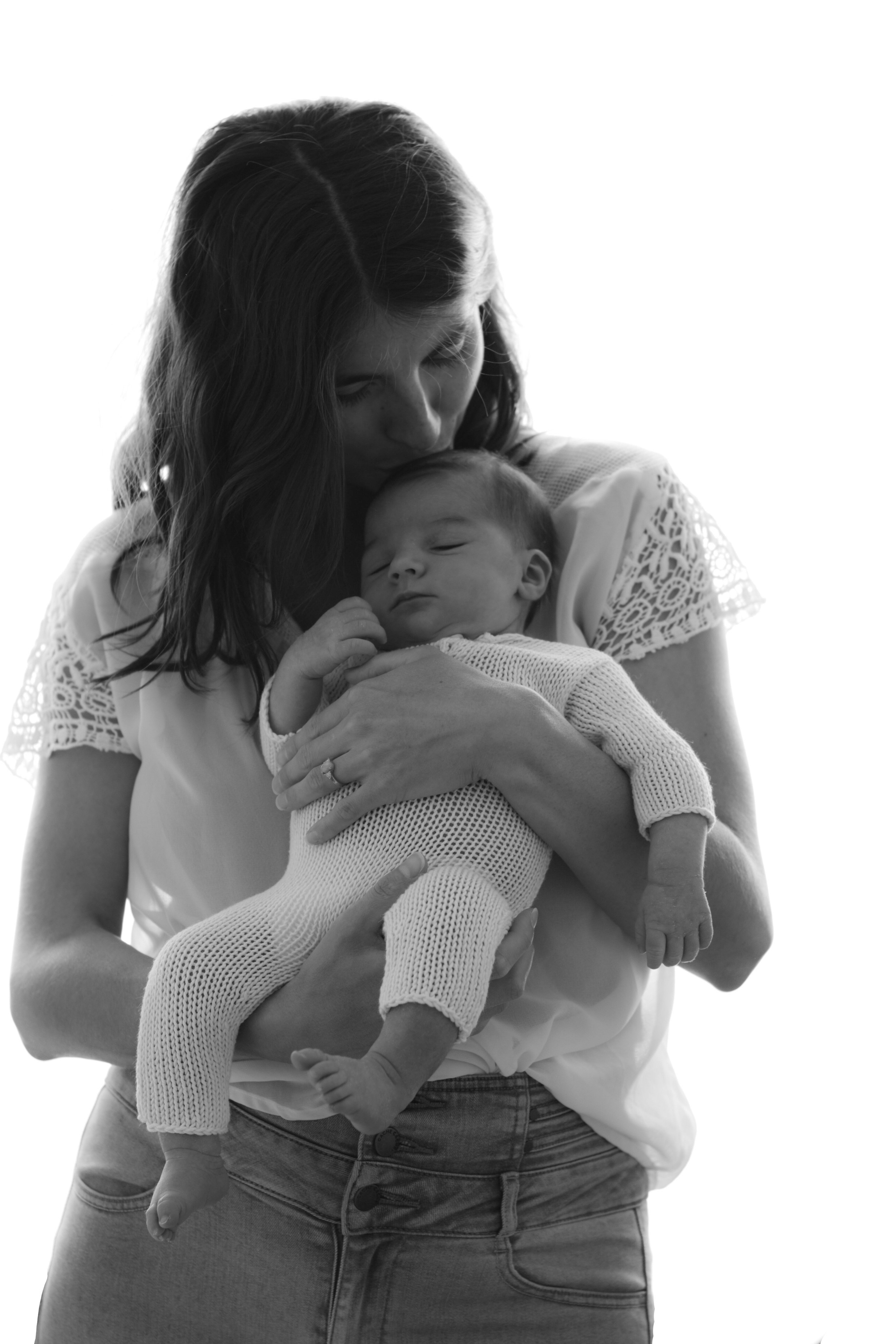 Maman et bébé en séance photo
