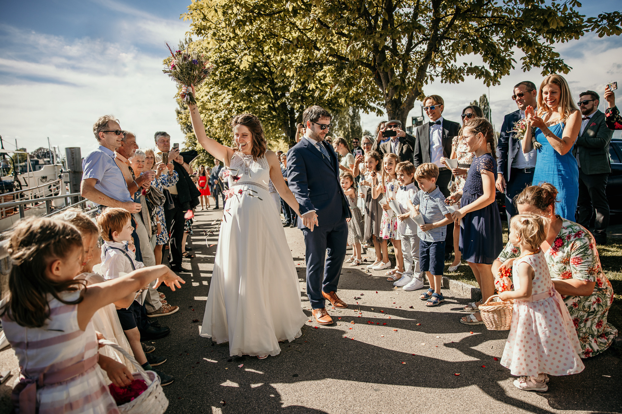 Hochzeit am Bodensee, Arbon, Schiff Hohentwiel. Hochzeitsfotografie Schweiz