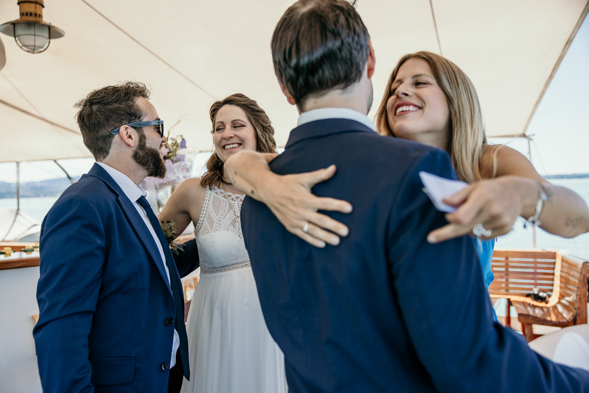 Hochzeit am Bodensee, Arbon, Schiff Hohentwiel. Hochzeitsfotografie Schweiz