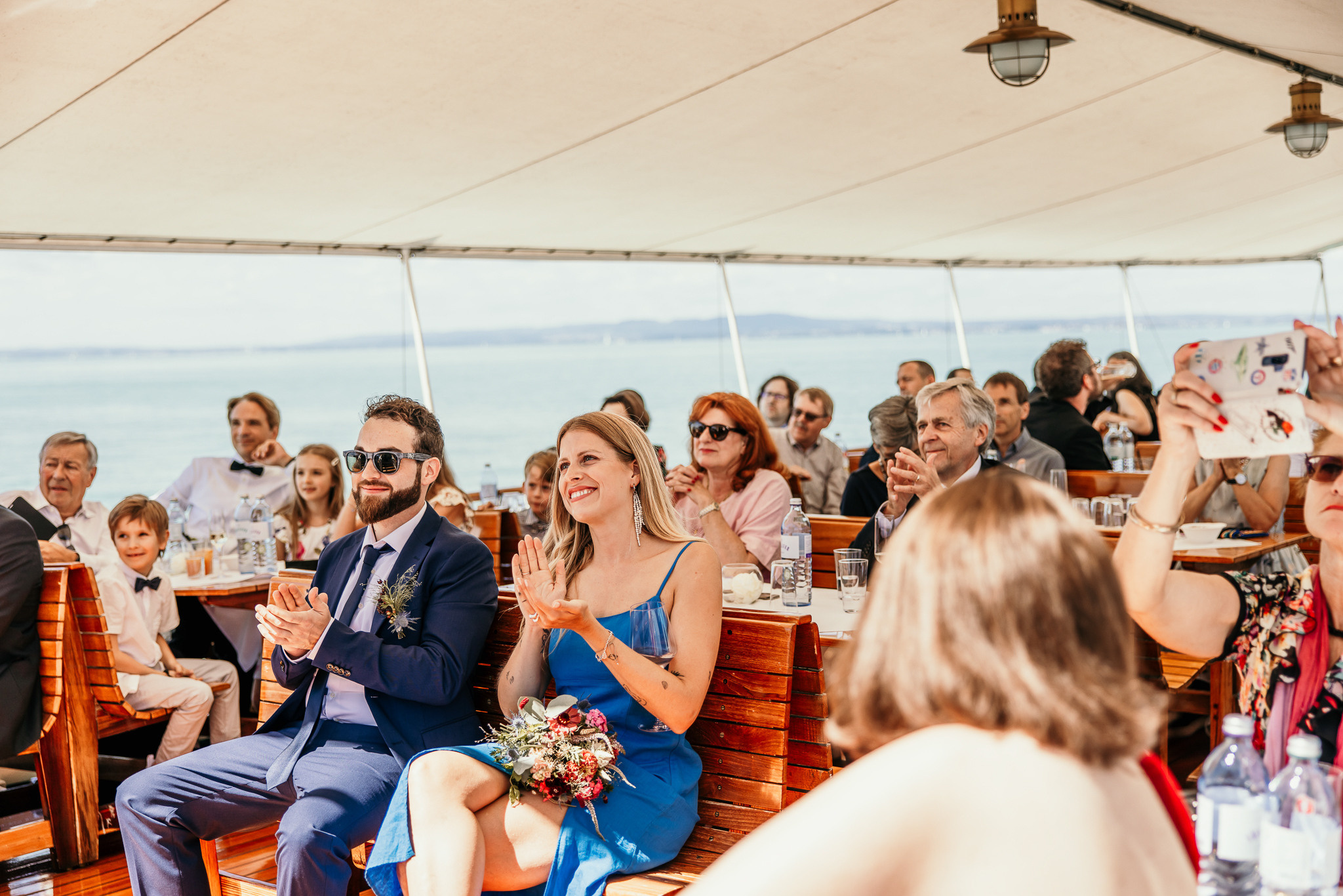 Hochzeit am Bodensee, Arbon, Schiff Hohentwiel. Hochzeitsfotografie Schweiz