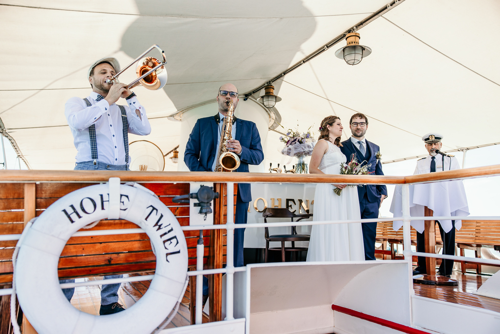Hochzeit am Bodensee, Arbon, Schiff Hohentwiel. Hochzeitsfotografie Schweiz