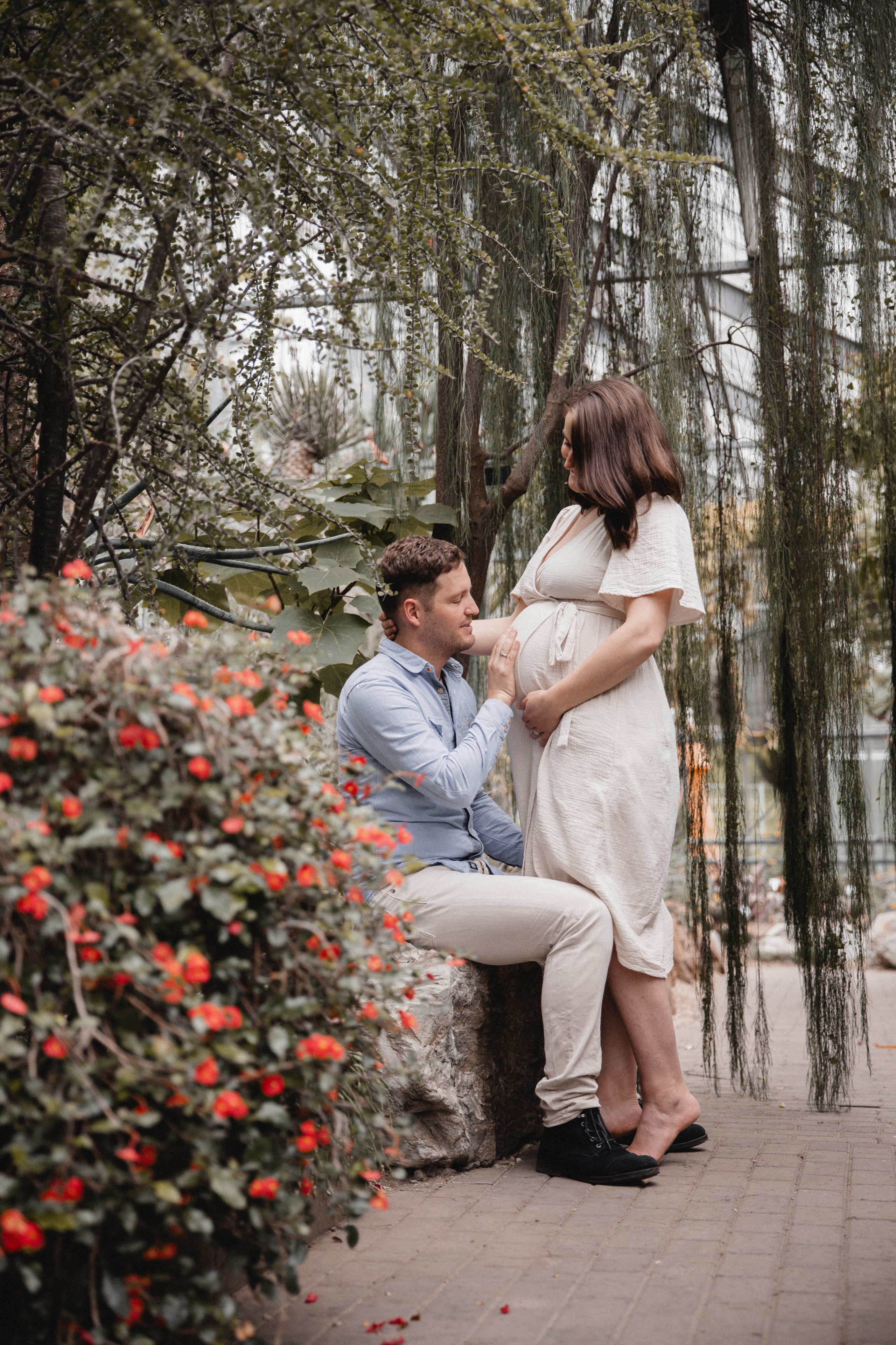 Babybauch Shooting im Botanischen Garten Bochum | Reiche Fotografie. Hochzeitsfotografin Bochum | Halyna Reiche Fotografie NRW