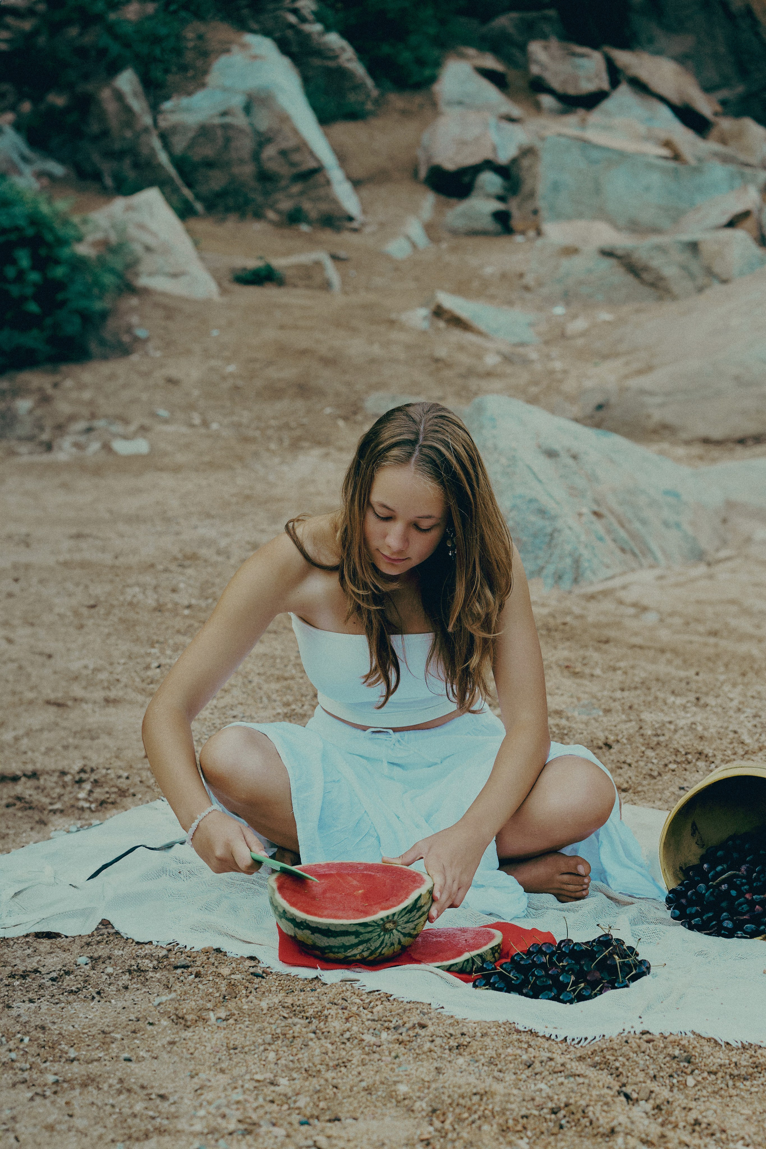 Подруги. Фотосессия с арбузом. Photographer in Barcelona Spain Zhanna Zakharchenko