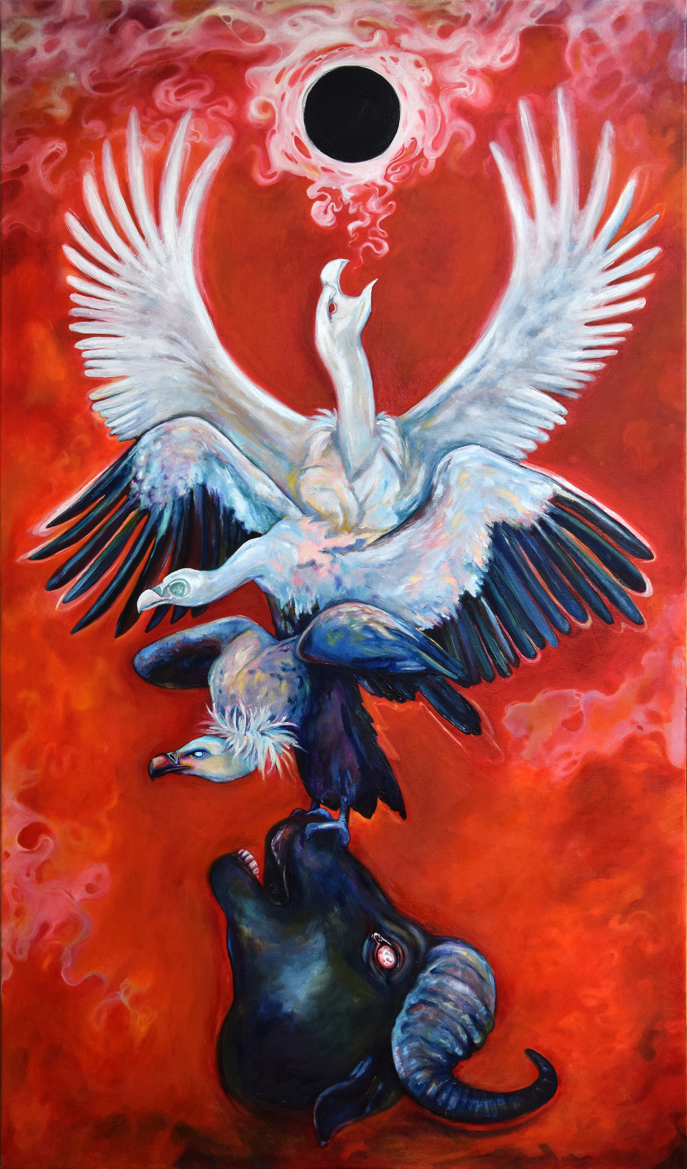 oil on canvas, DERHUND масло холст, художница из Германии, buy art, art collectrors, artist from Germany, Künstlerin aus Wuppertal, Kunst kaufen, figurative Kunst, art for sell, conteporary art, zeitgenössische Künstler, femaleartist, Artdealer, Malerei zu kaufen, animal painting, Geier, Tiermalerei.