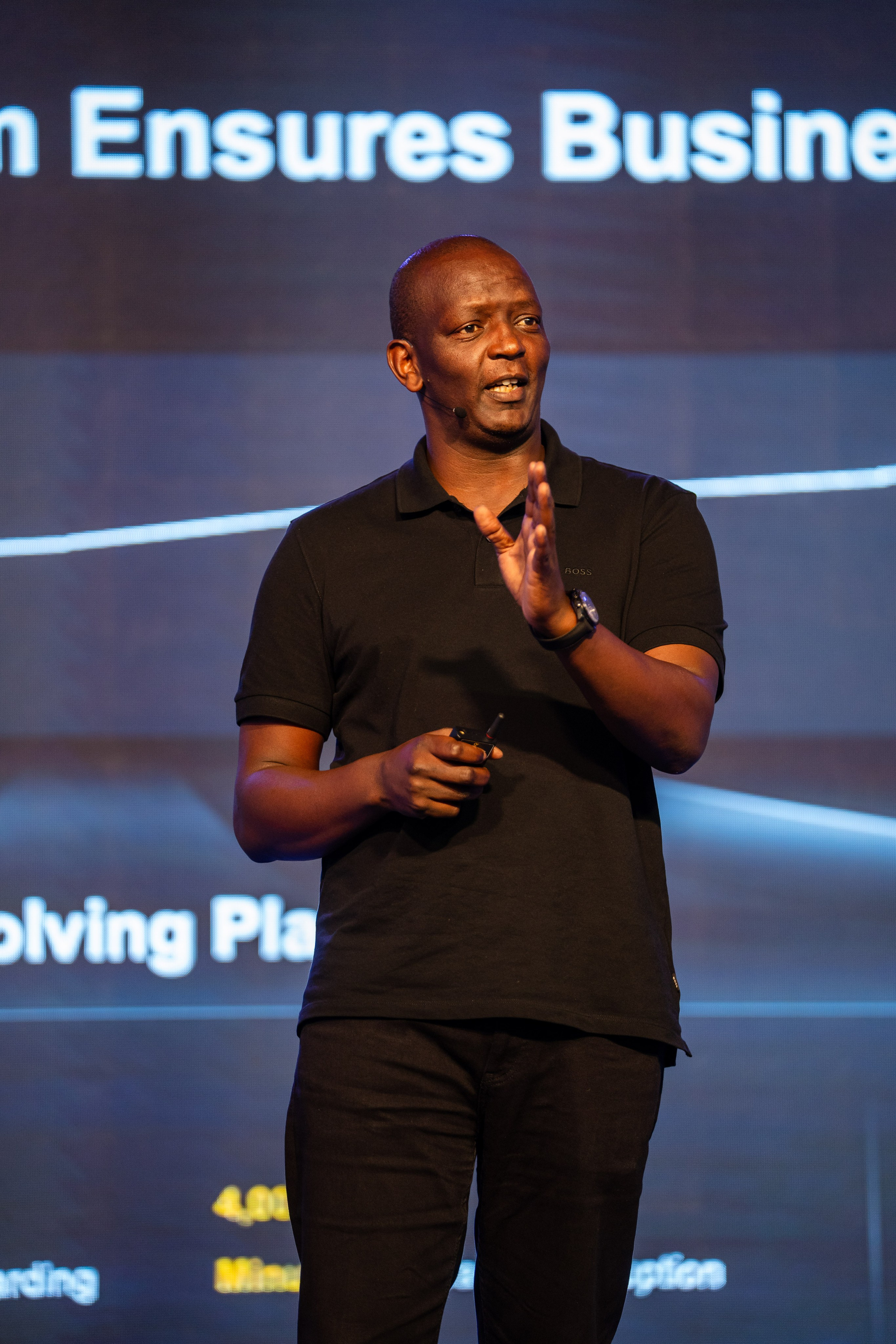 MPESA Foundation CEO speaking at high-level Nairobi business conference