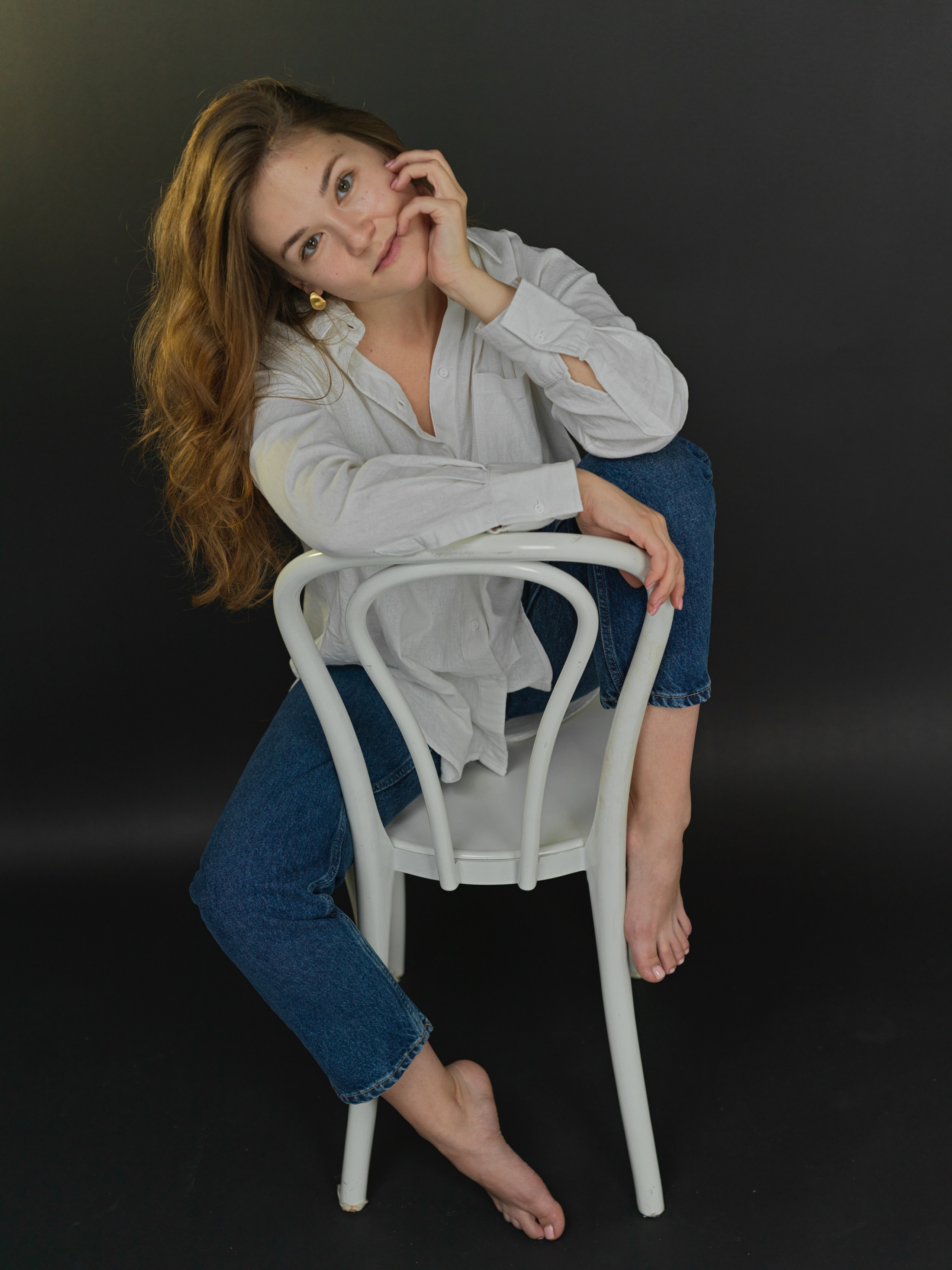 Model Sitting on Chair – Fashion Photography in Milan and Verona