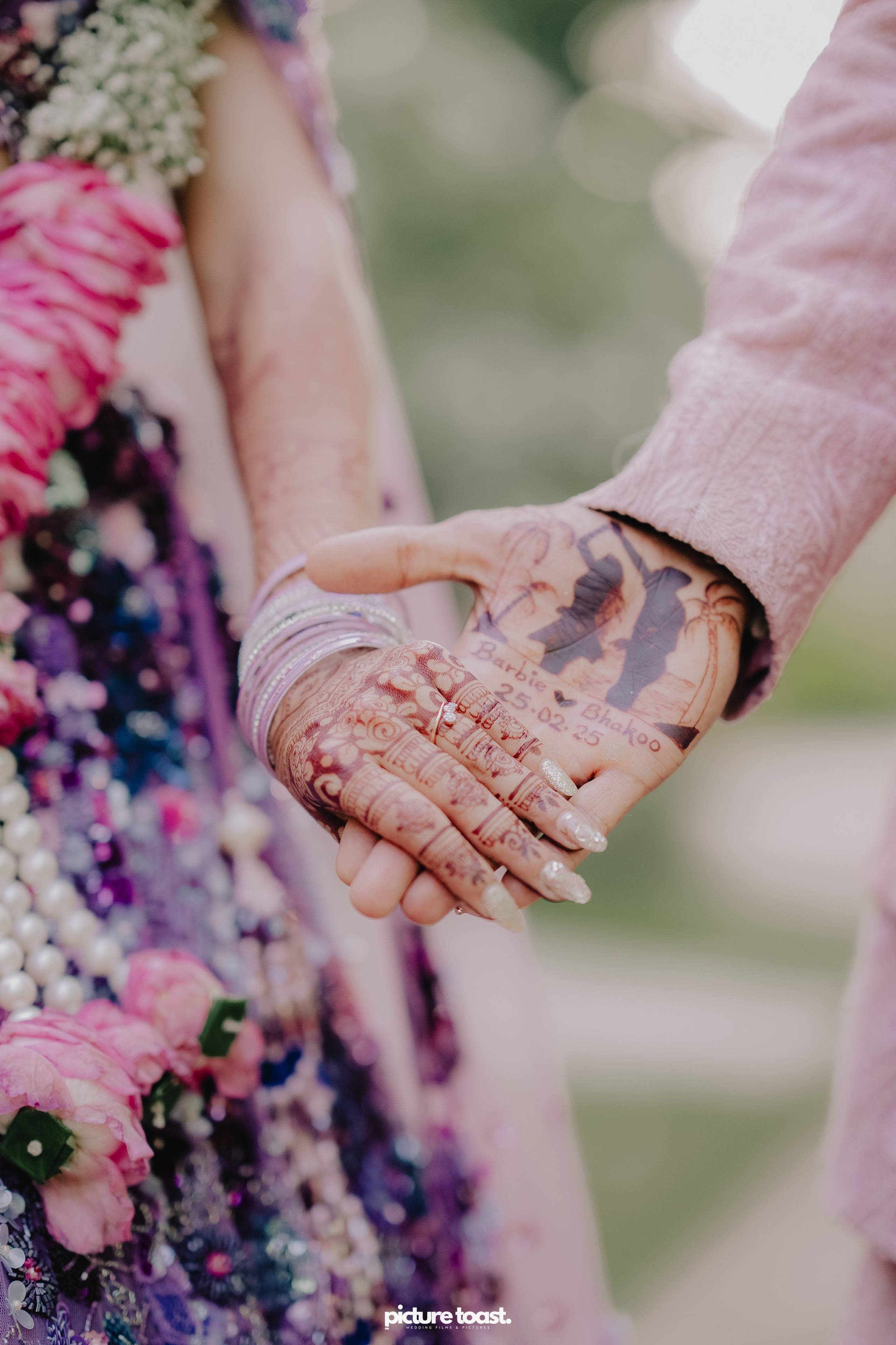 Varamala Ft. Barbie & Aneesh. Fine art Wedding Photographers in India & Canada