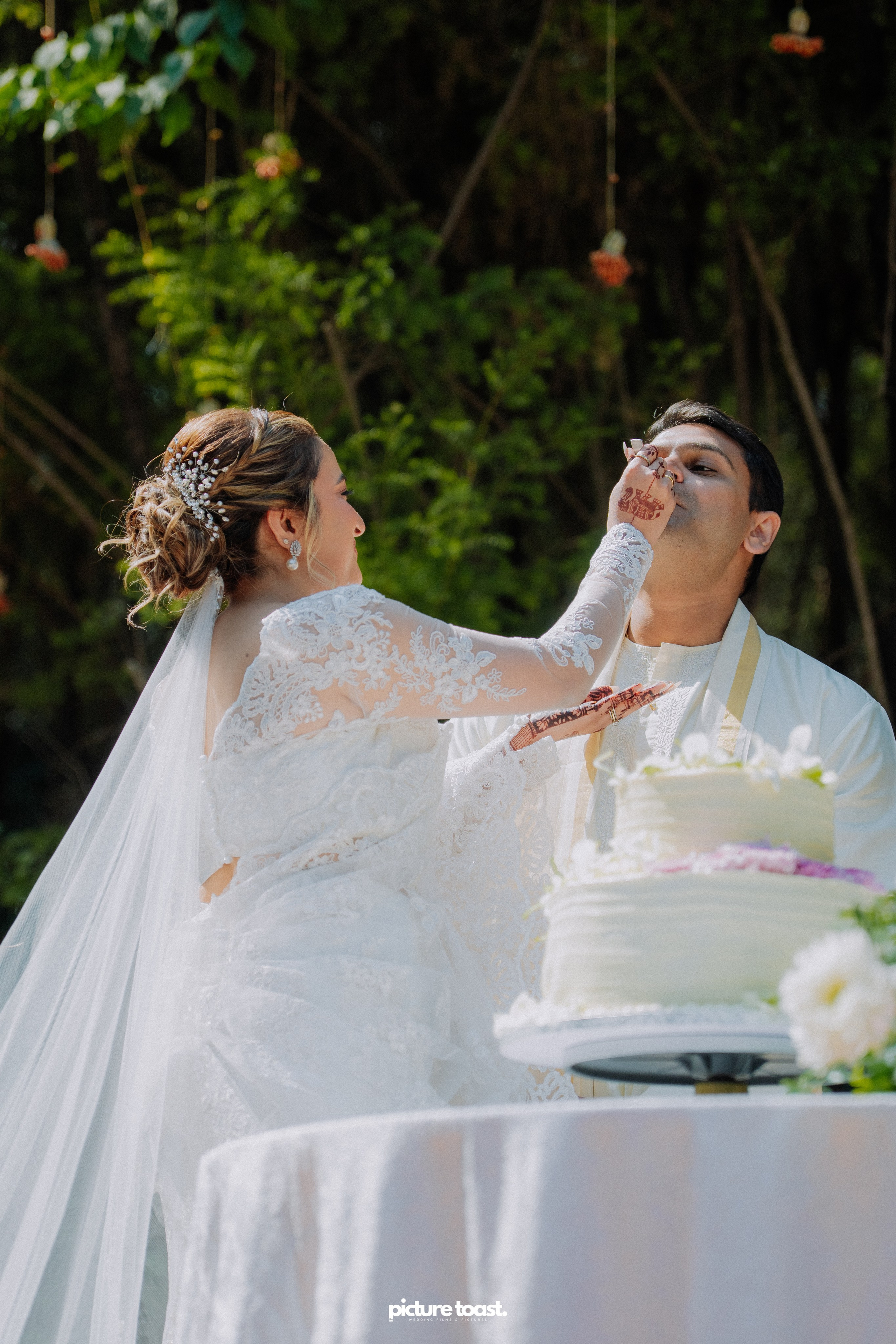 Blessing of Rajiv & Aashna. Fine art Wedding Photographers in India & Canada