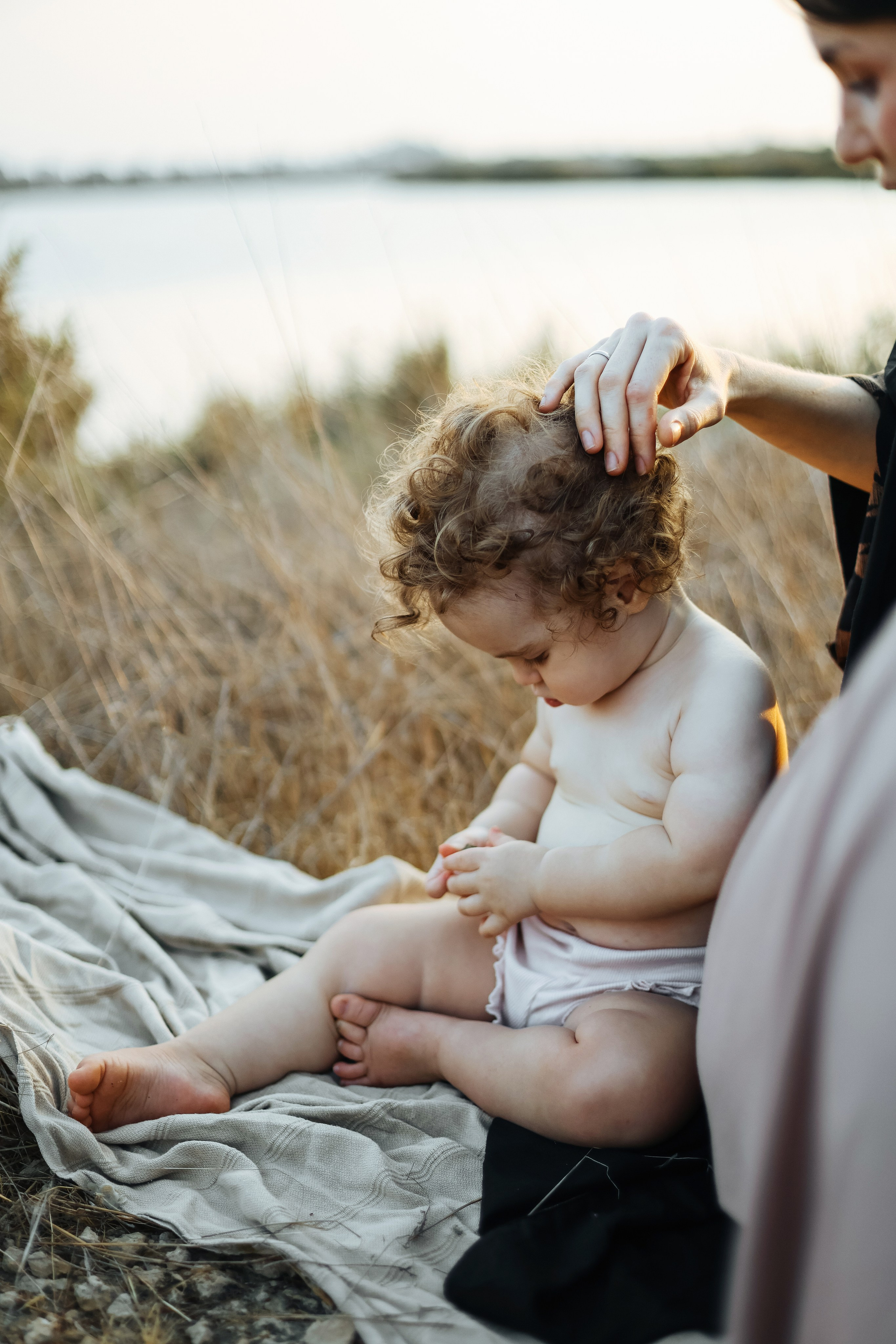 Little curls in Atlit. Family photographer in Israel